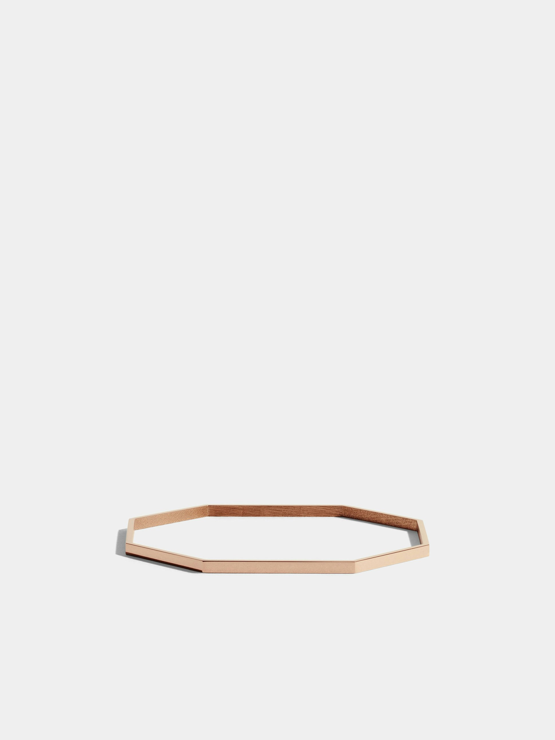 Octogone simple bangle in 18k Fairmined ethical rose gold