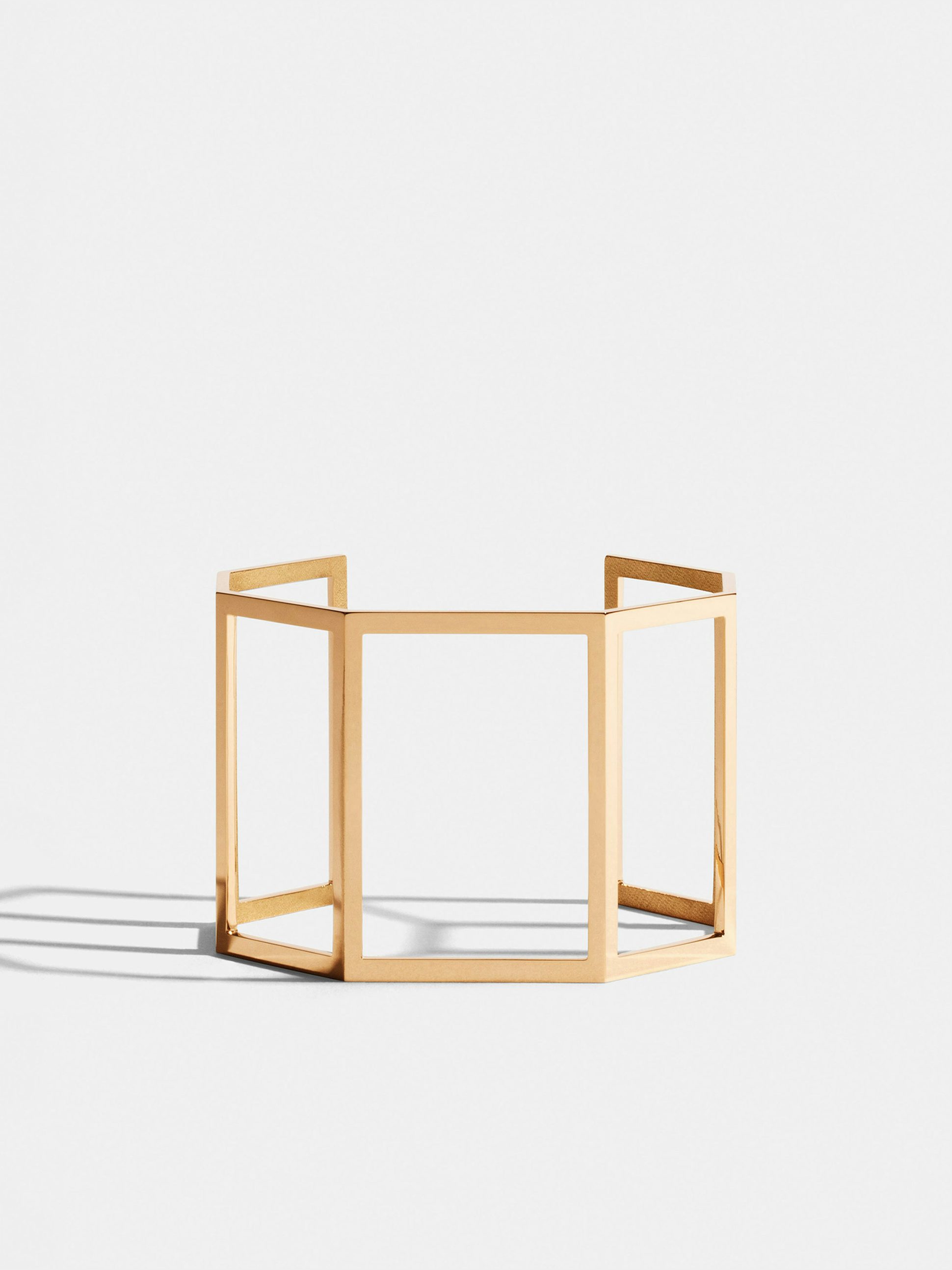 Manchette Octogone en Or jaune éthique 18 carats certifié Fairmined (40mm de largeur)