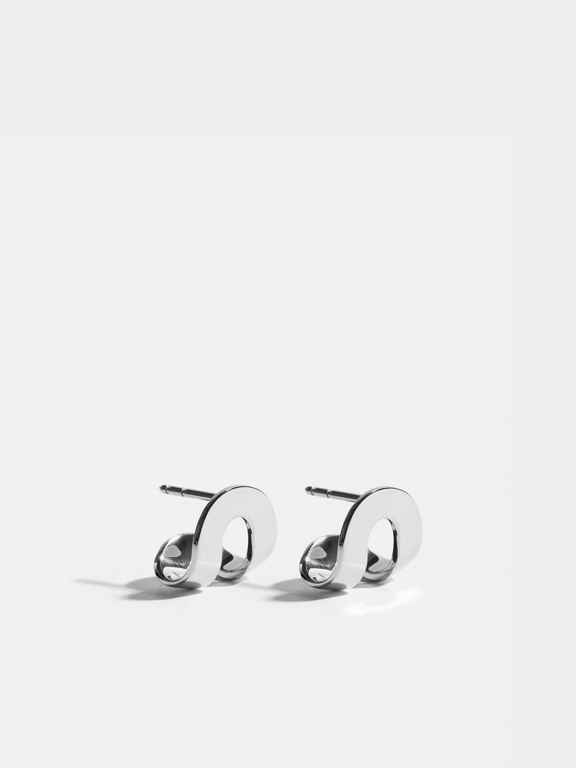 Boucles d'oreille Étreintes en Or blanc éthique 18 carats certifié Fairmined