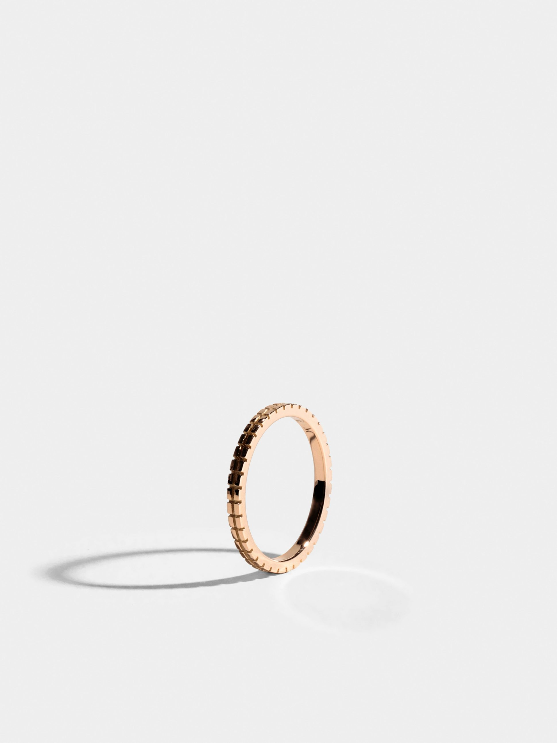 Anagramme "damier" ring in 18k Fairmined ethical pink gold