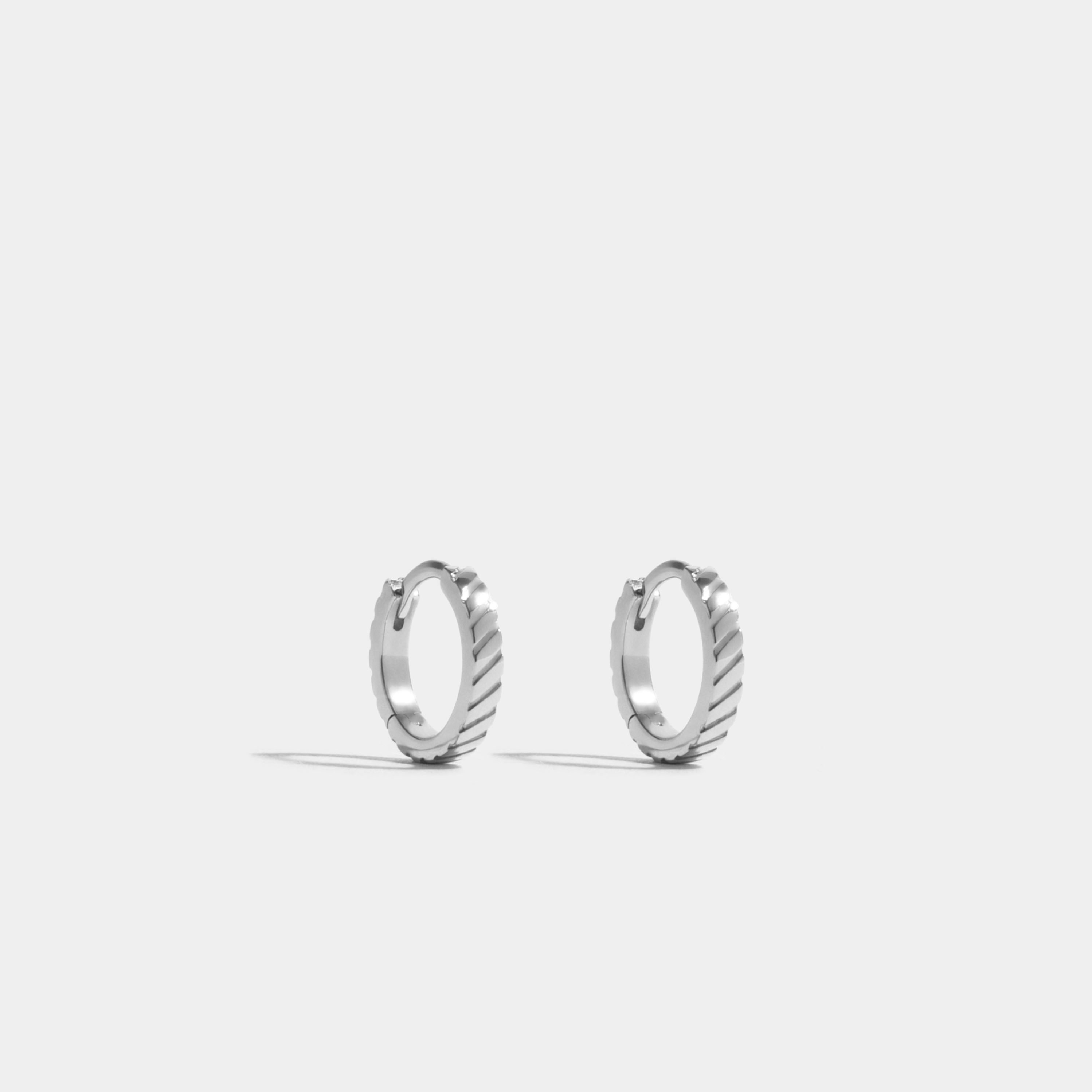Grooved Buckle Earrings
