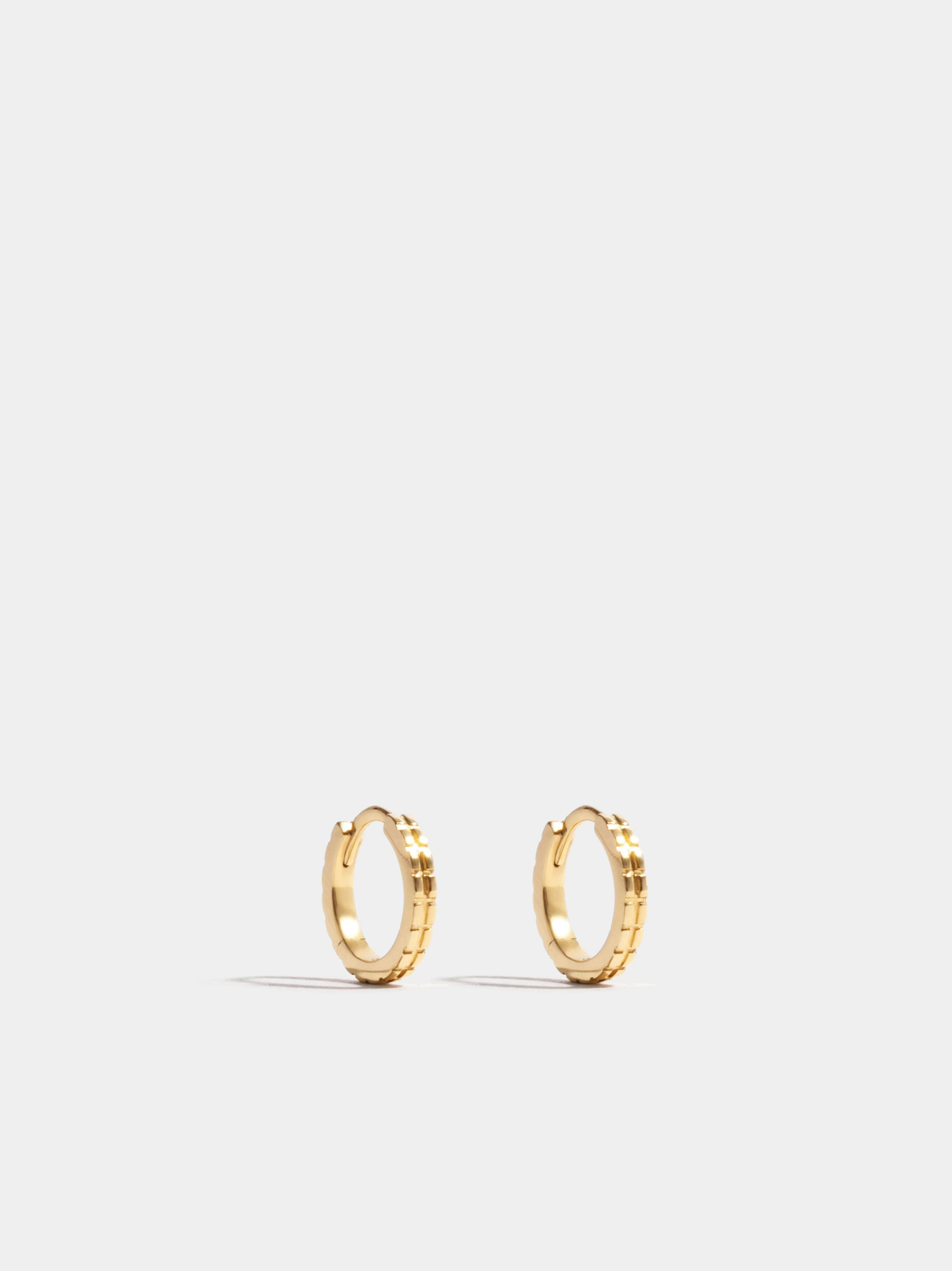 Anagramme "damier" earrings in yellow gold 18k Fairmined ethical