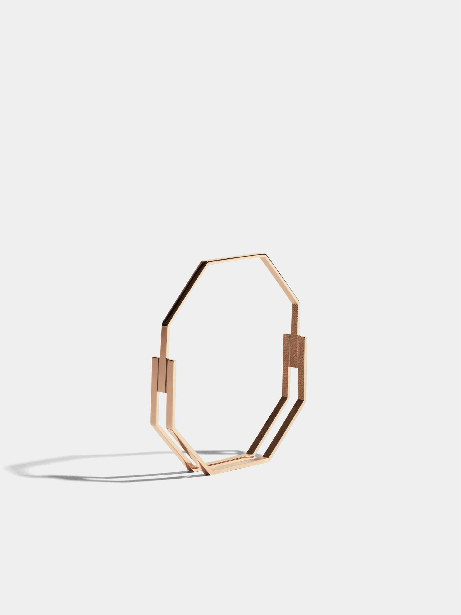 Octogone triple bangle in 18k Fairmined ethical rose gold