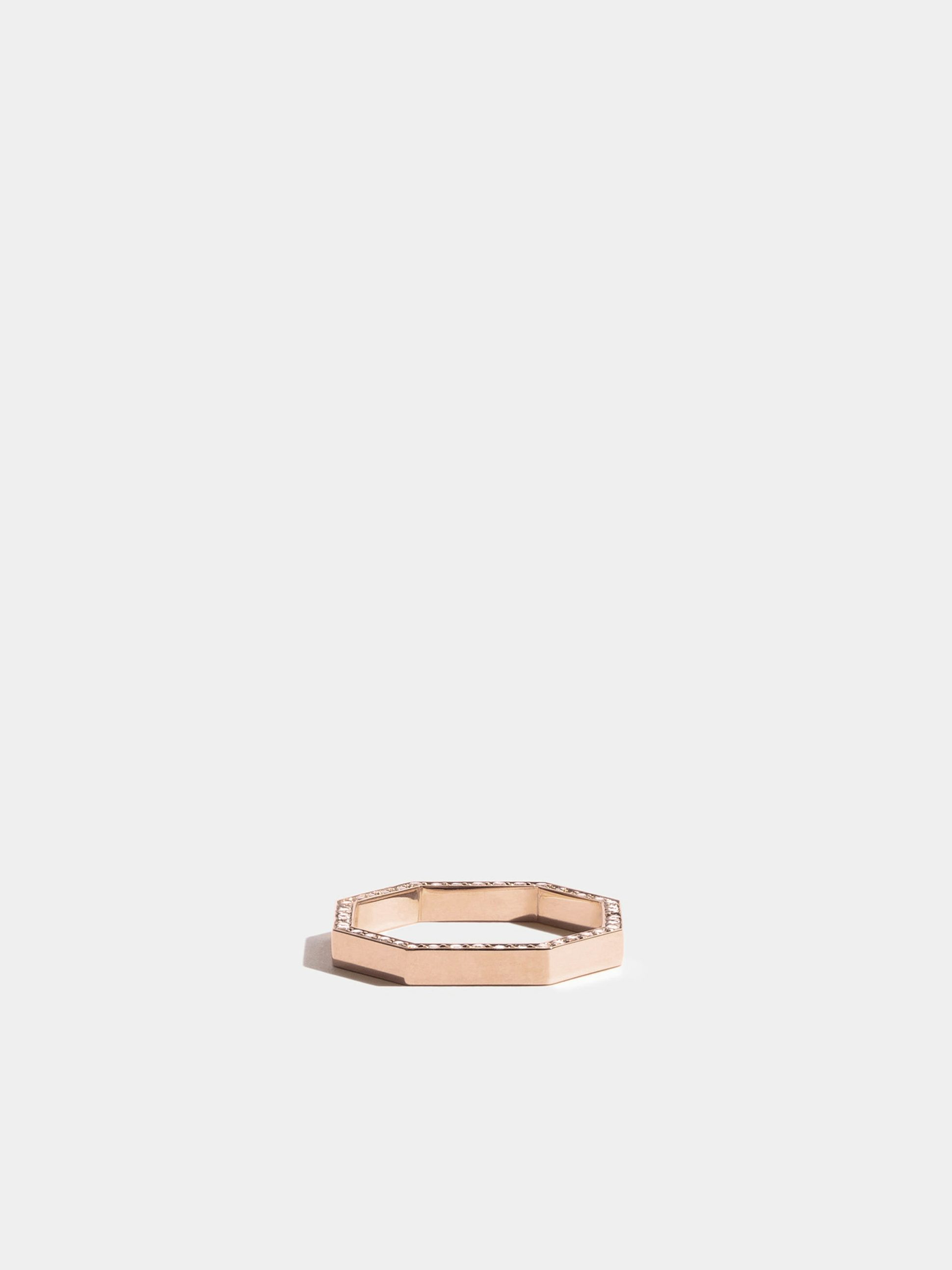 Bague Octogone pavée