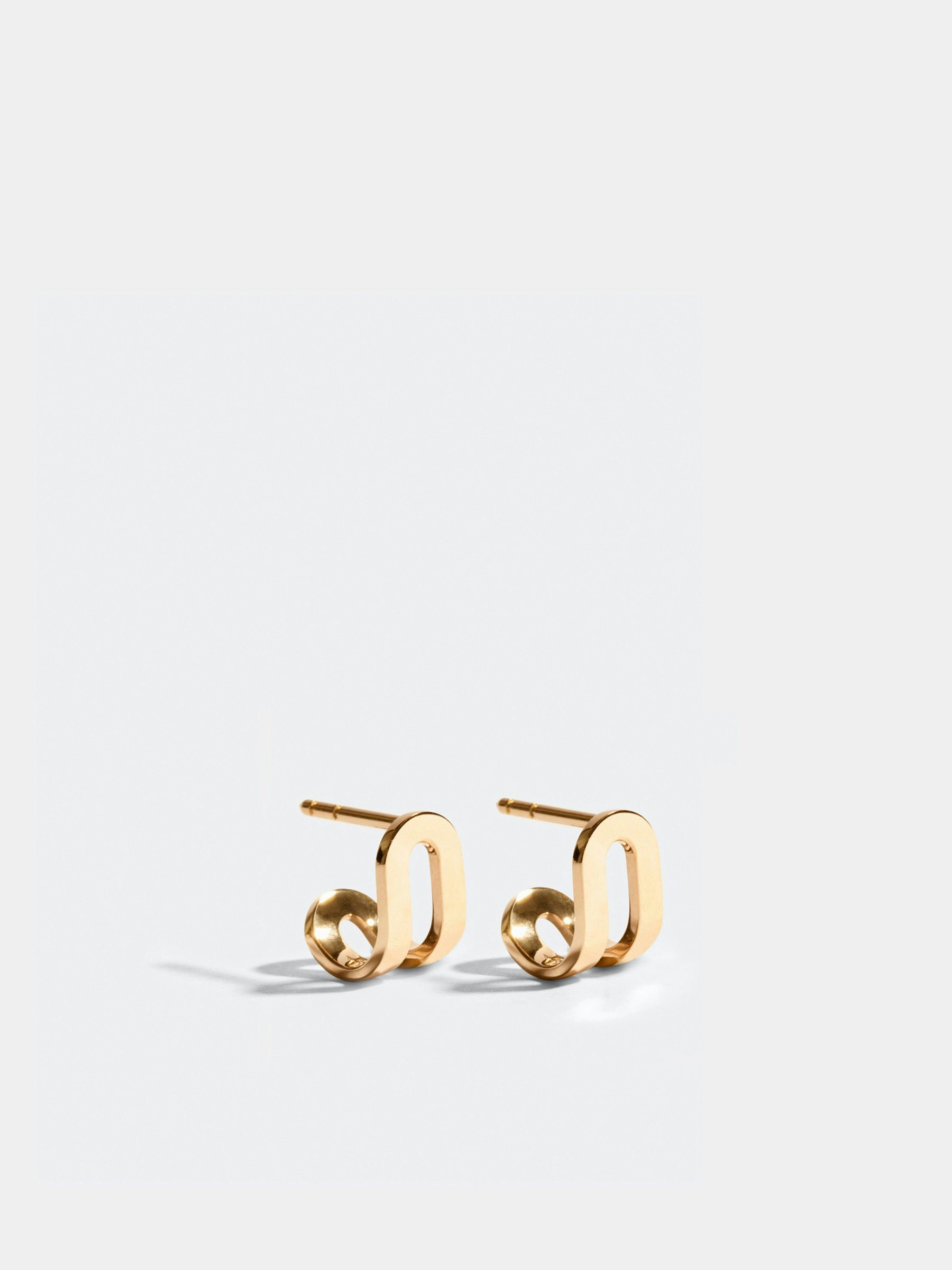 Boucles d'oreilles Étreintes en Or jaune éthique 18 carats certifié Fairmined.