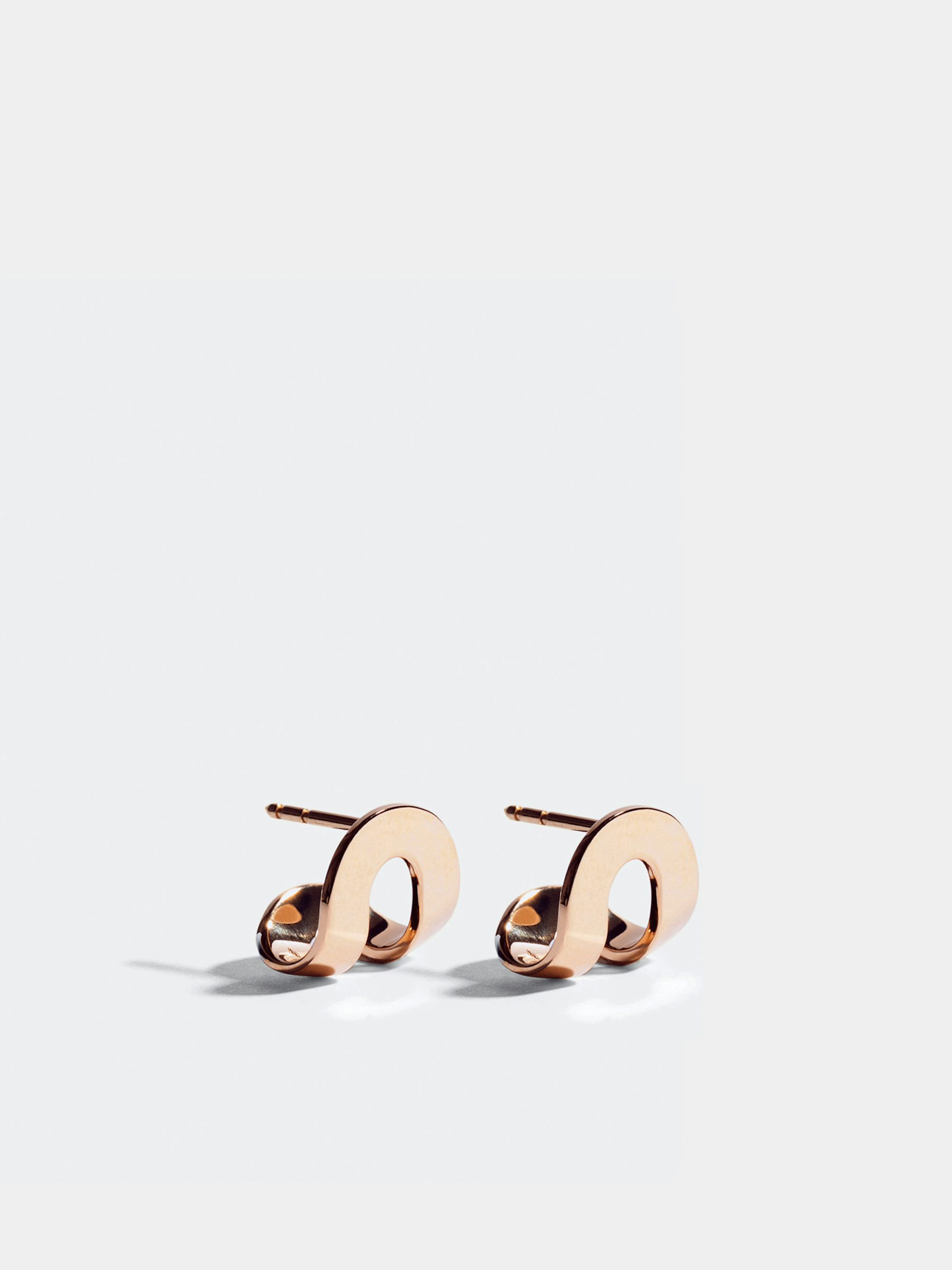 Boucles d'oreille Étreintes en Or rose éthique 18 carats certifié Fairmined