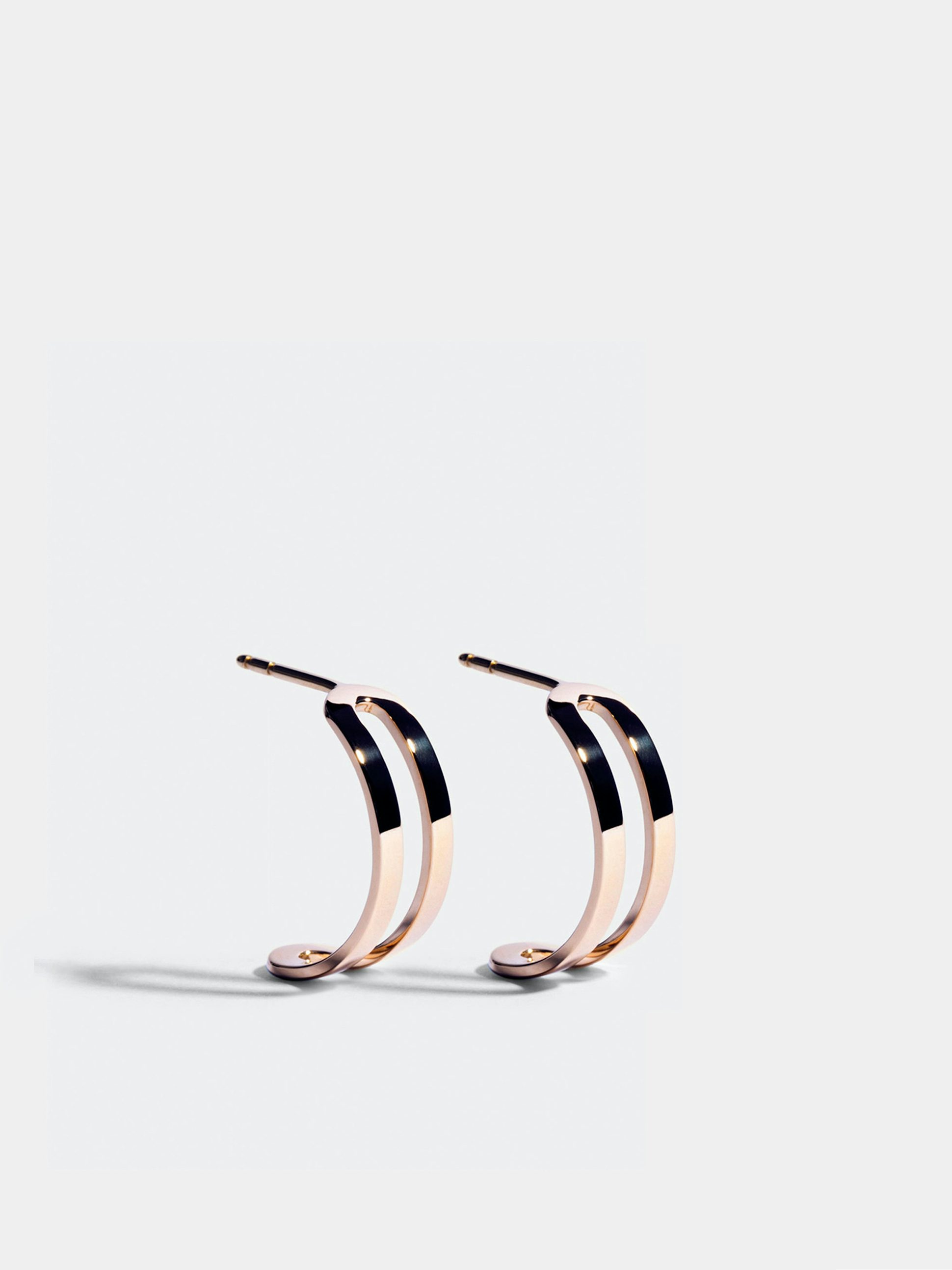 Boucles d'oreilles Étreintes en Or rose éthique 18 carats certifié Fairmined