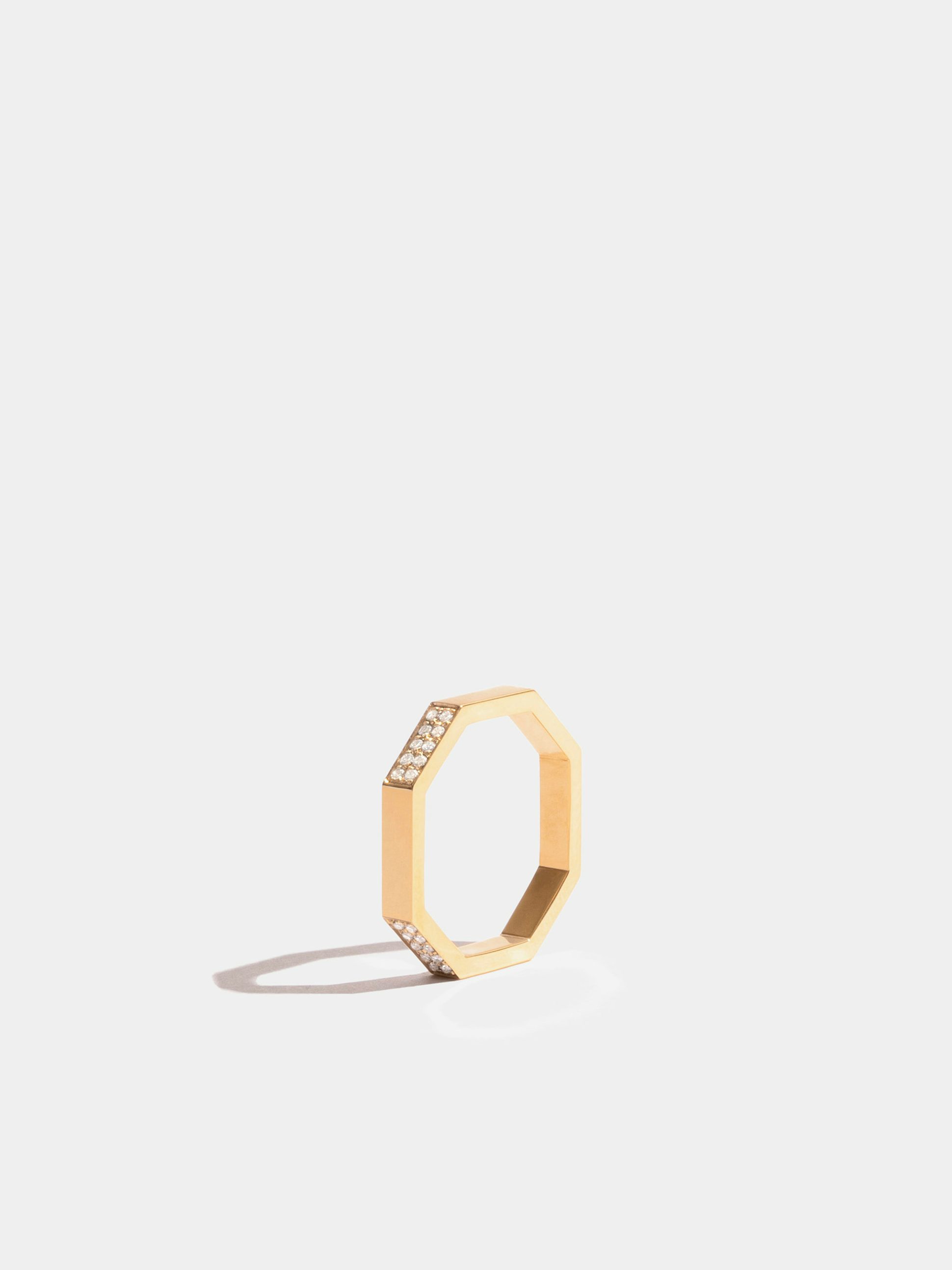 Octogone simple paved ring 02