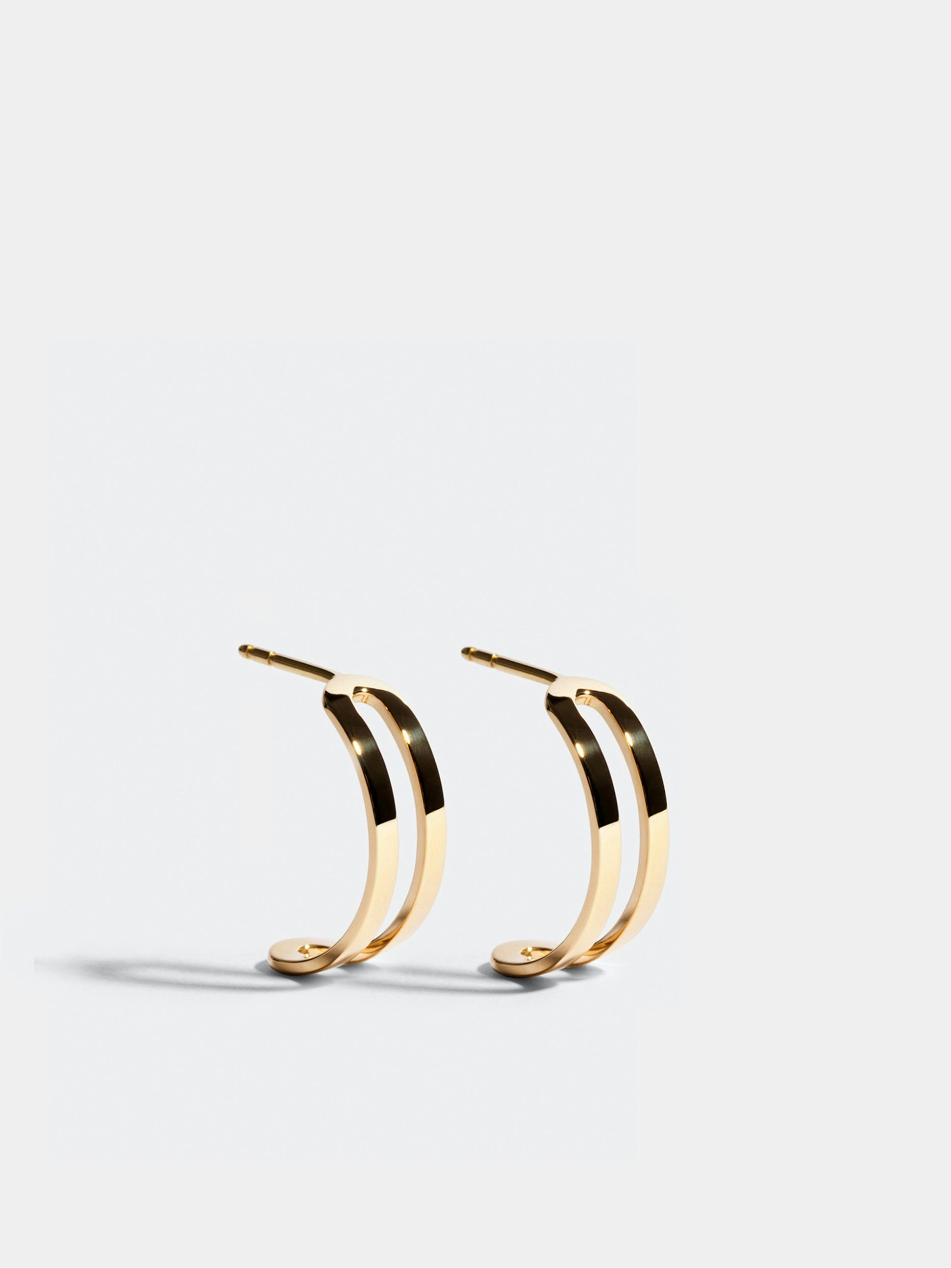 Boucles d'oreilles Étreintes en Or jaune éthique 18 carats certifié Fairmined