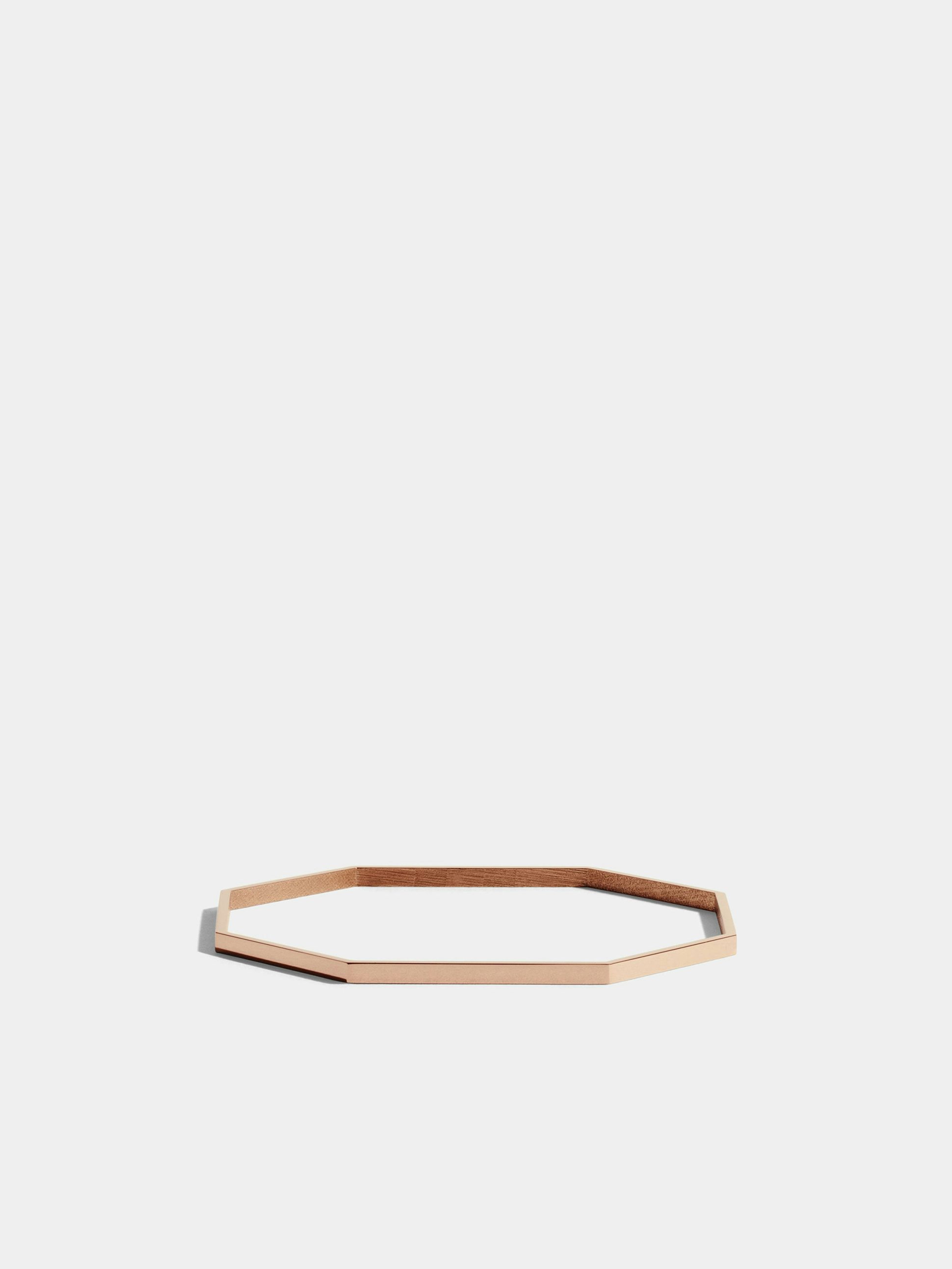 Bangle Octogone simple en Or rose éthique 18 carats certifié Fairmined