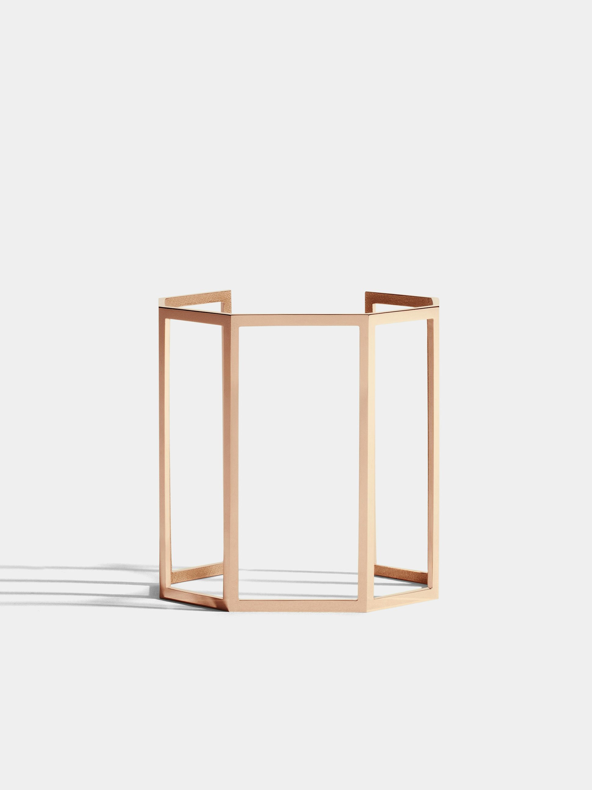 Octogone cuff in 18k Fairmined ethical rose gold (60mm wide)