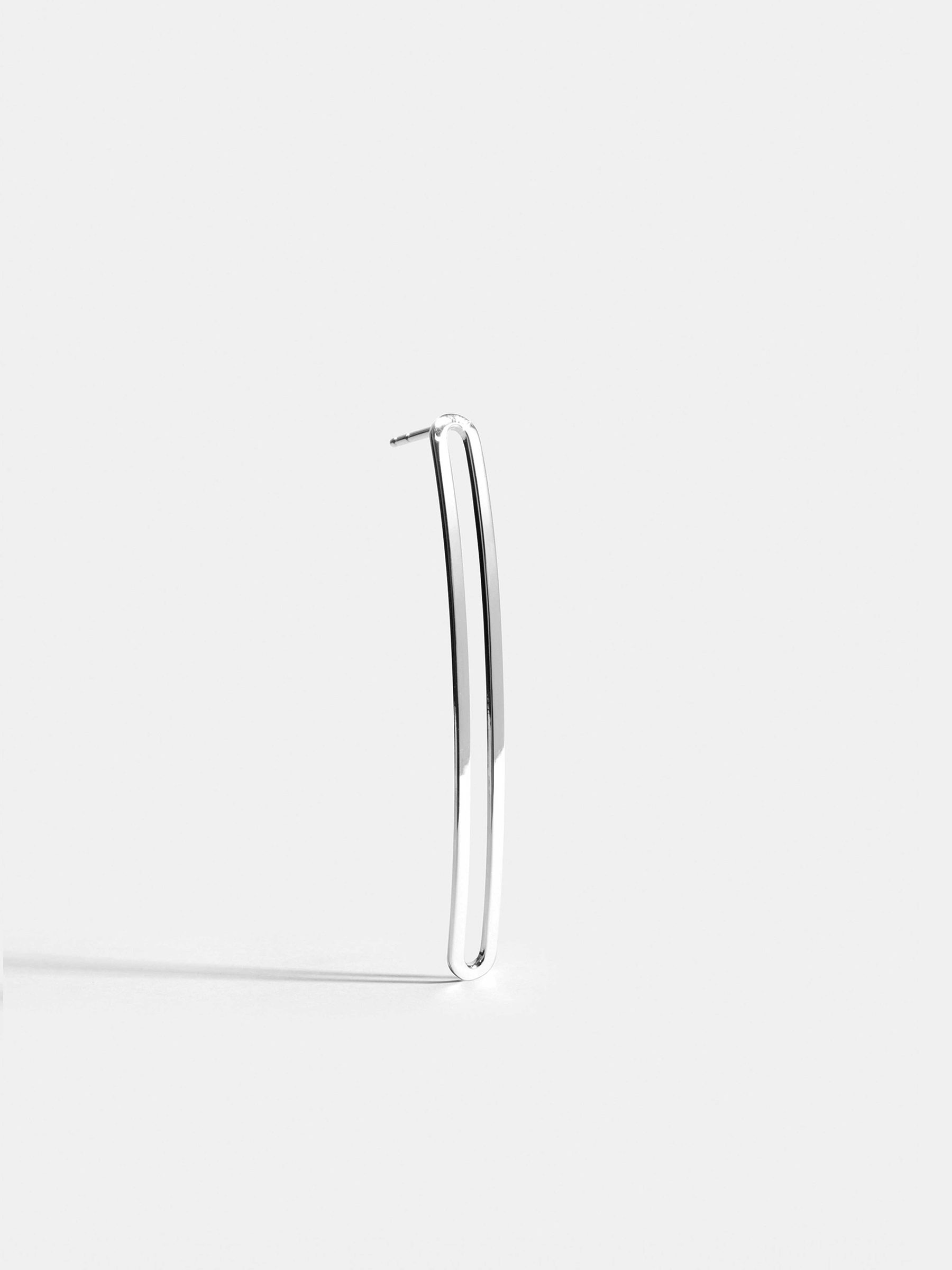 Boucle d'oreille Étreintes en Or blanc éthique 18 carats certifié Fairmined