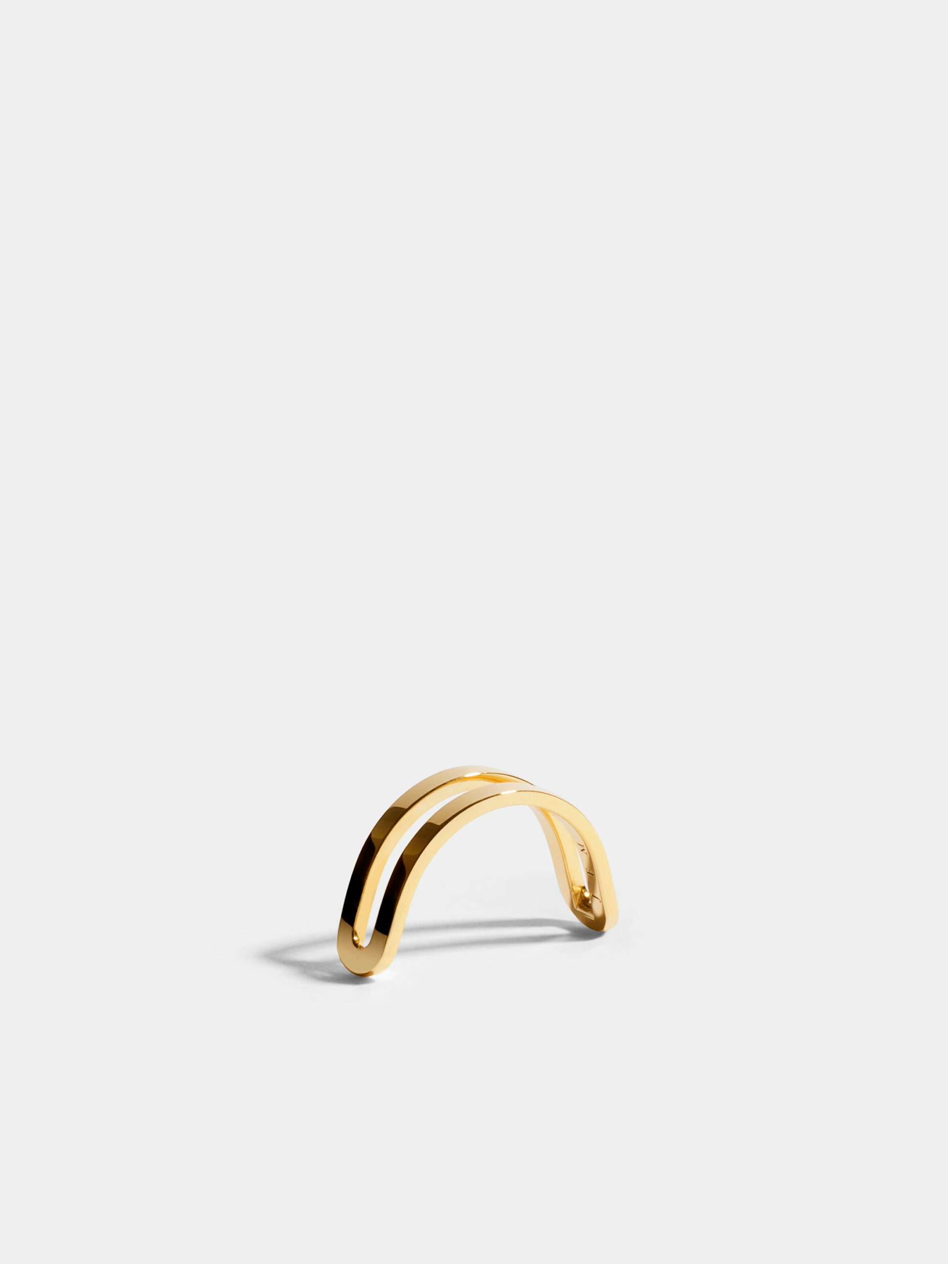 Demi-bague simple poli-brillant jaune