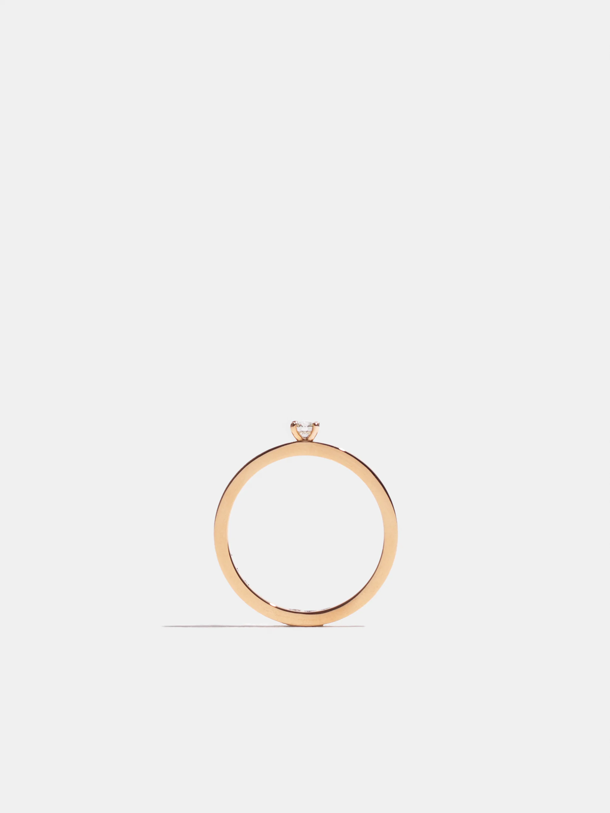 Solitaire With Ribbon Anagramme flat ribbon Solitaire in rose gold Fairmined ethical set with ...