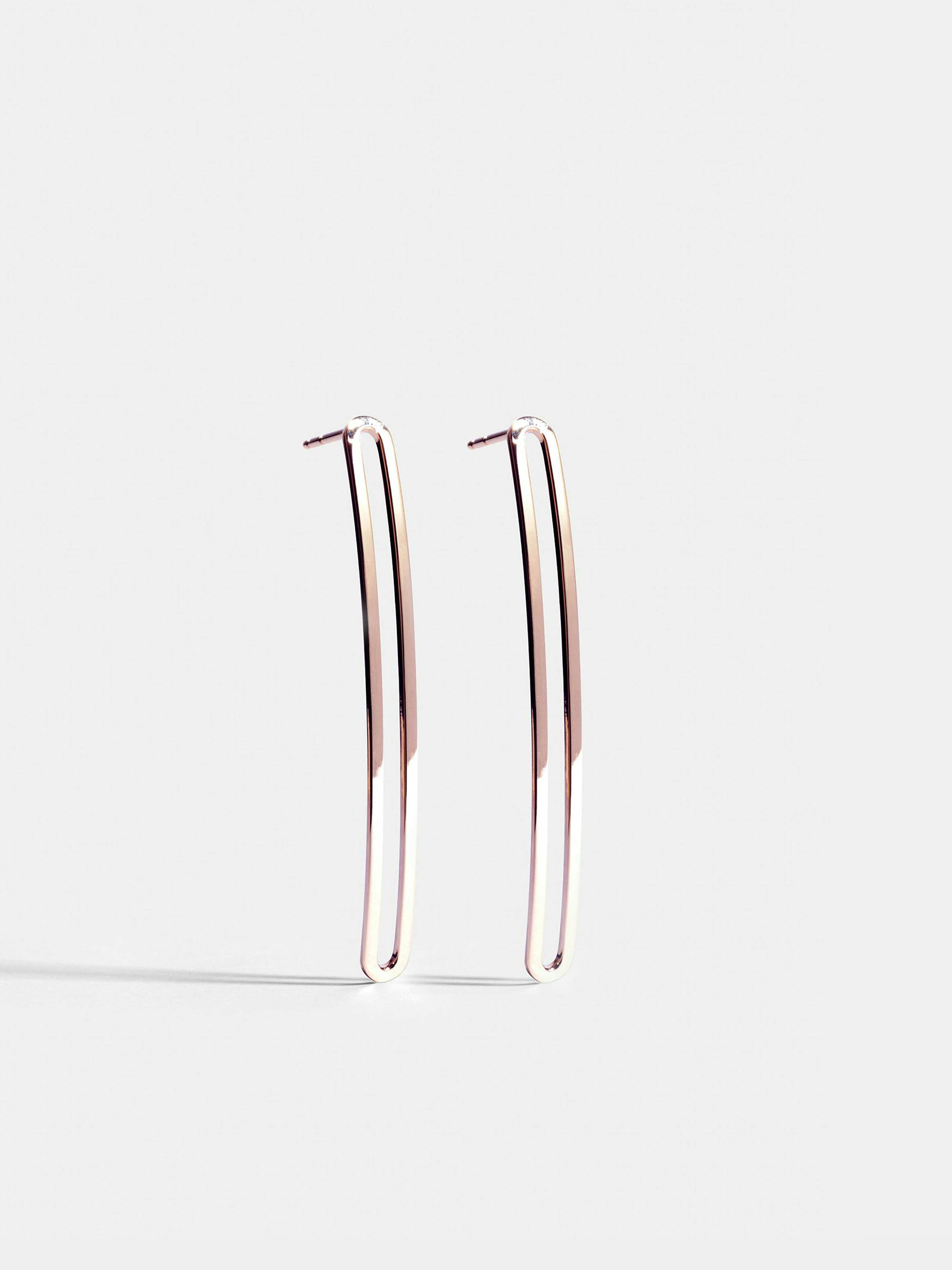 Boucles d'oreille Étreintes en Or rose éthique 18 carats certifié Fairmined