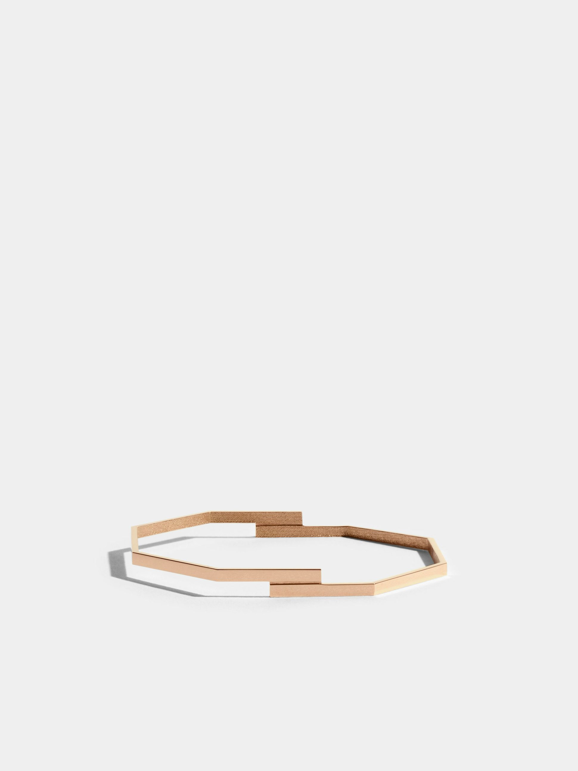 Bangle Octogone rose en Or rose éthique 18 carats certifié Fairmined