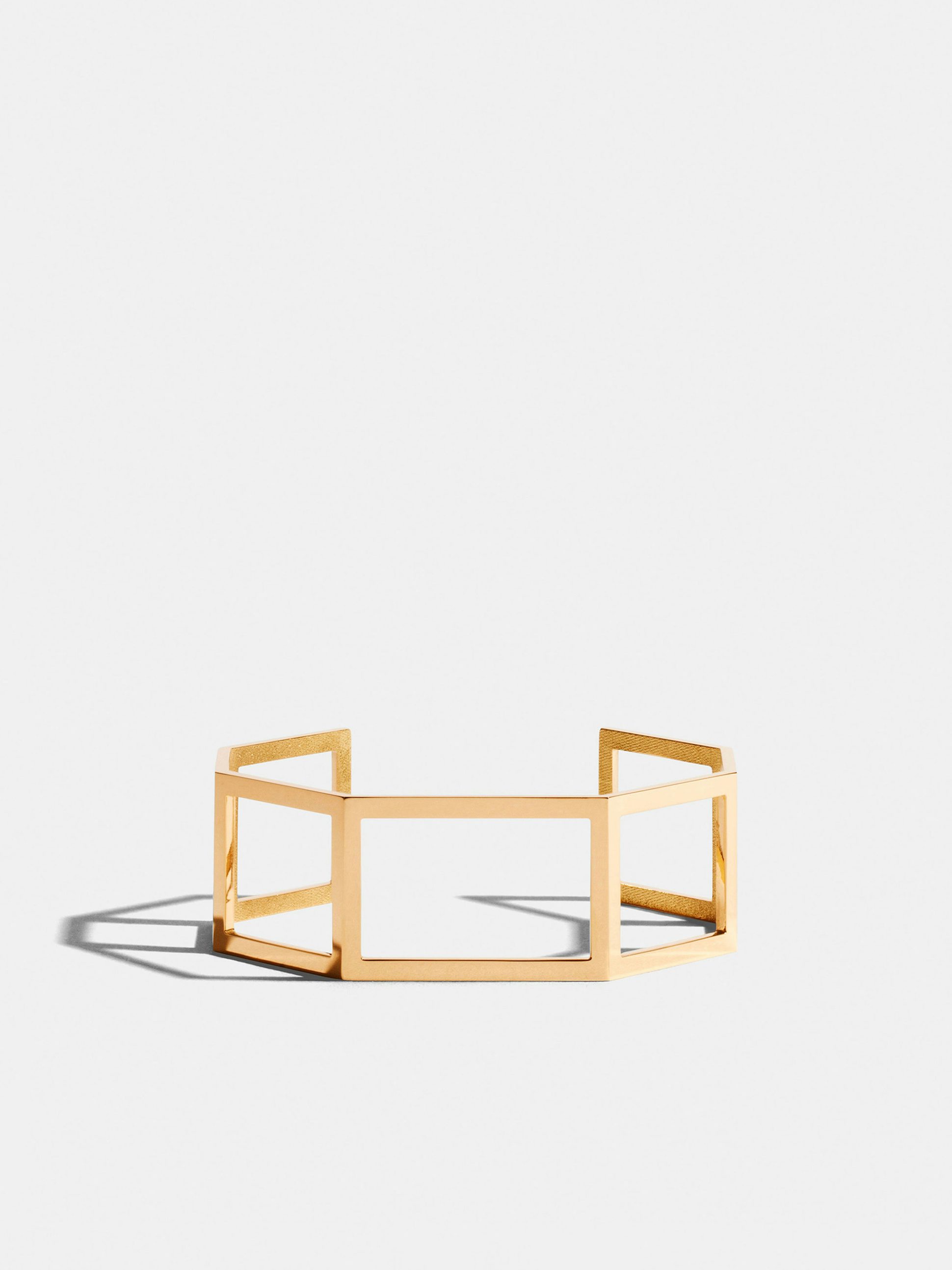 Manchette Octogone en Or jaune éthique 18 carats certifié Fairmined (20mm de largeur)