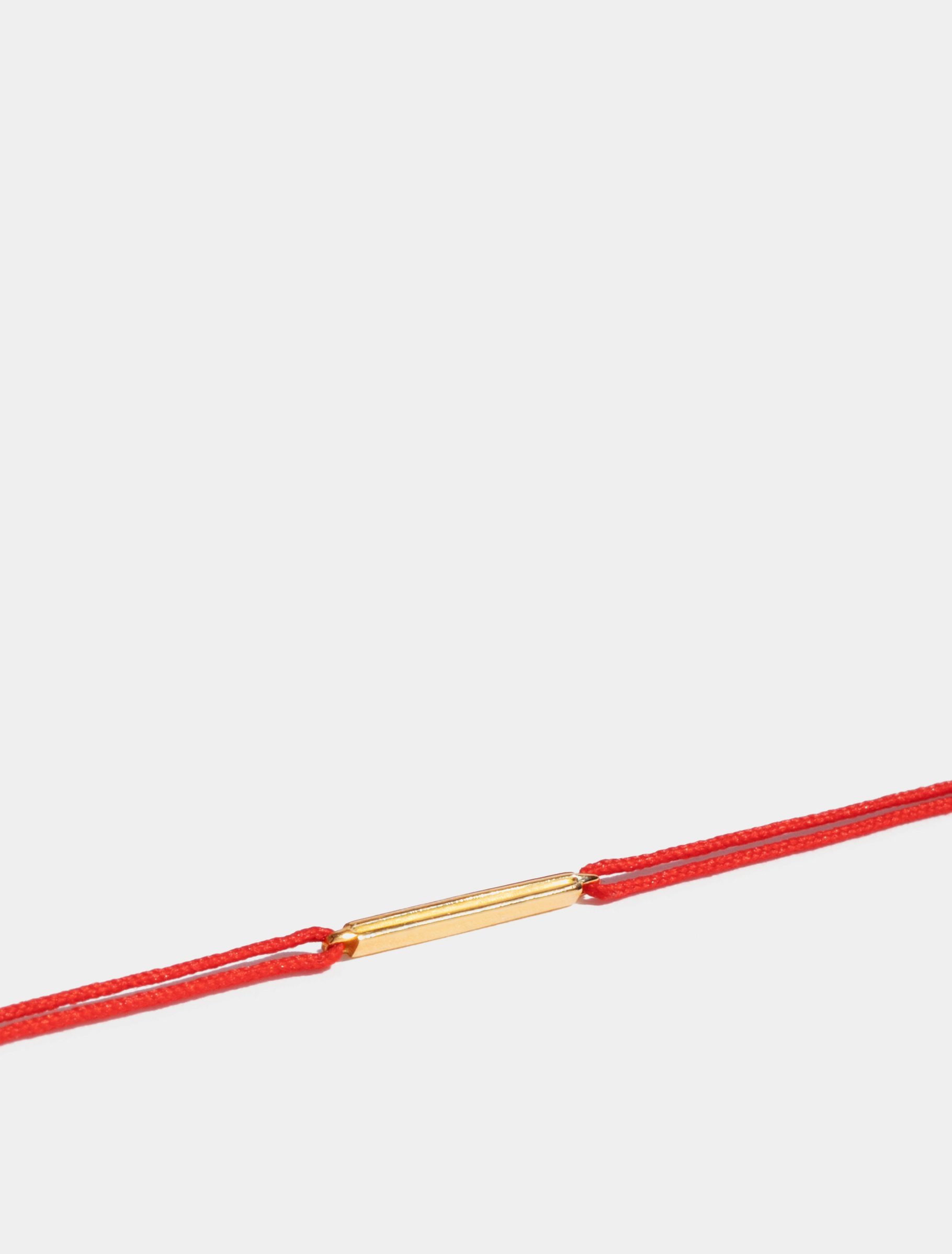 Motif Anagramme double-jonc en Or jaune éthique 18 carats certifié Fairmined, sur cordon