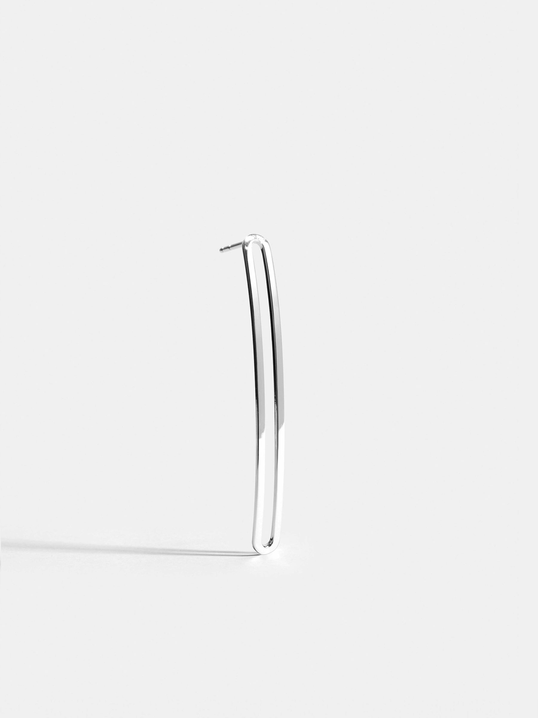 Boucle d'oreille Étreintes en Or blanc éthique 18 carats certifié Fairmined