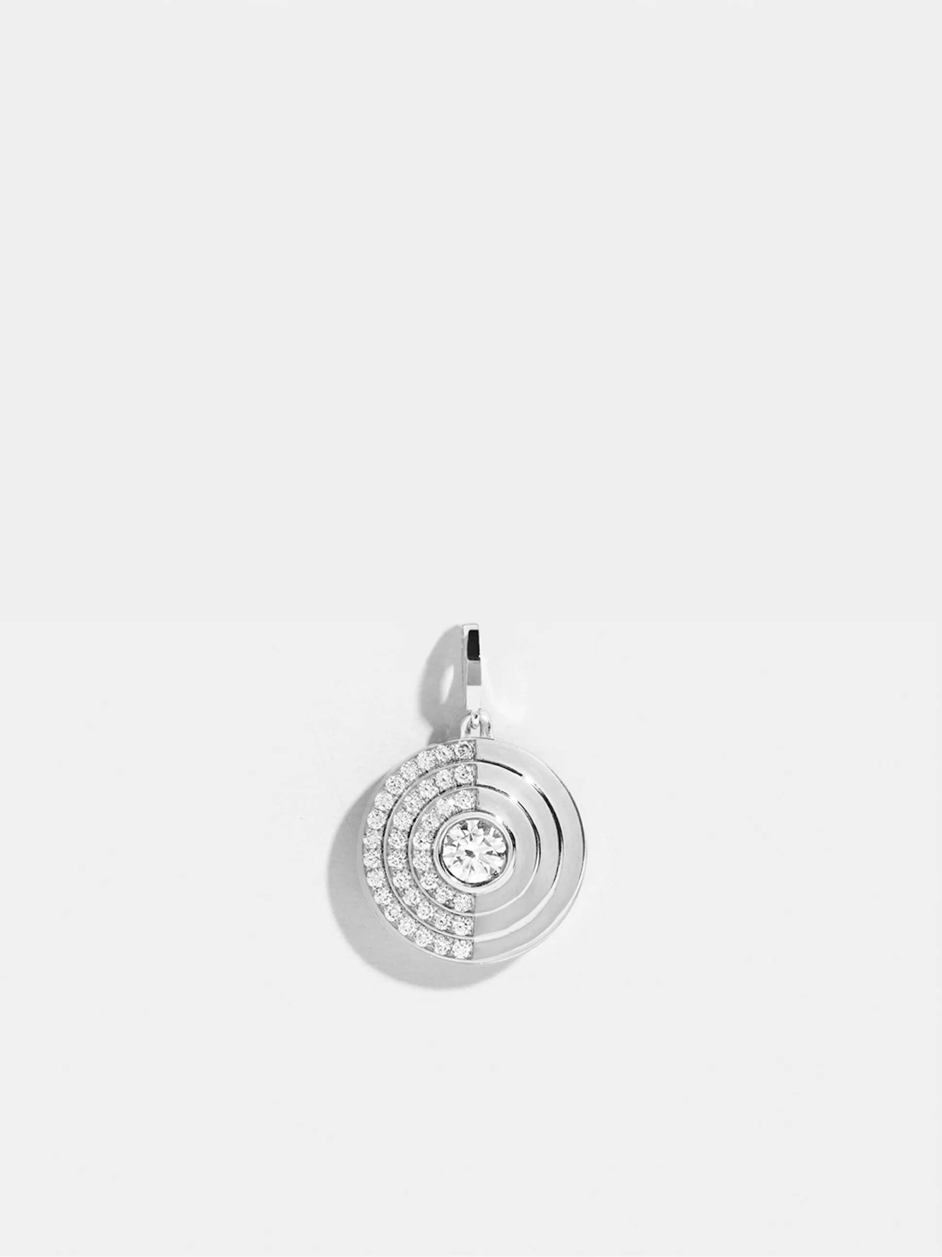 Pendentif Via halo moyen modèle semi pavé 