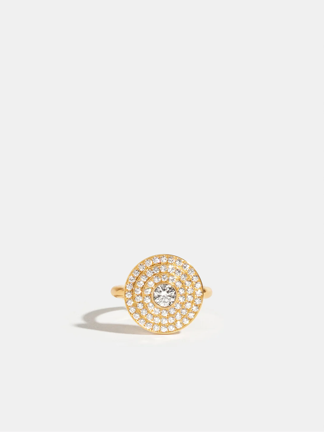 Bague Via halo 0,50ct pavée