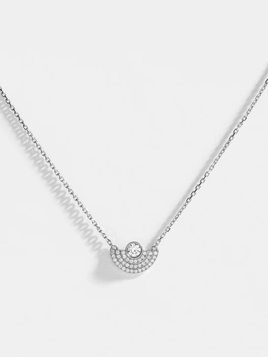 Collier Via demi-jour petit modèle pavé