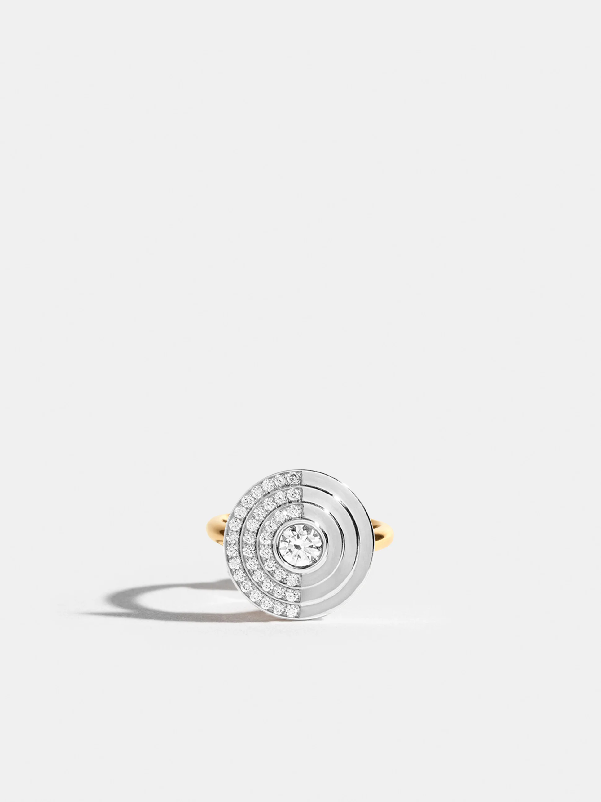 Bague Via halo 0,50ct semi pavée 