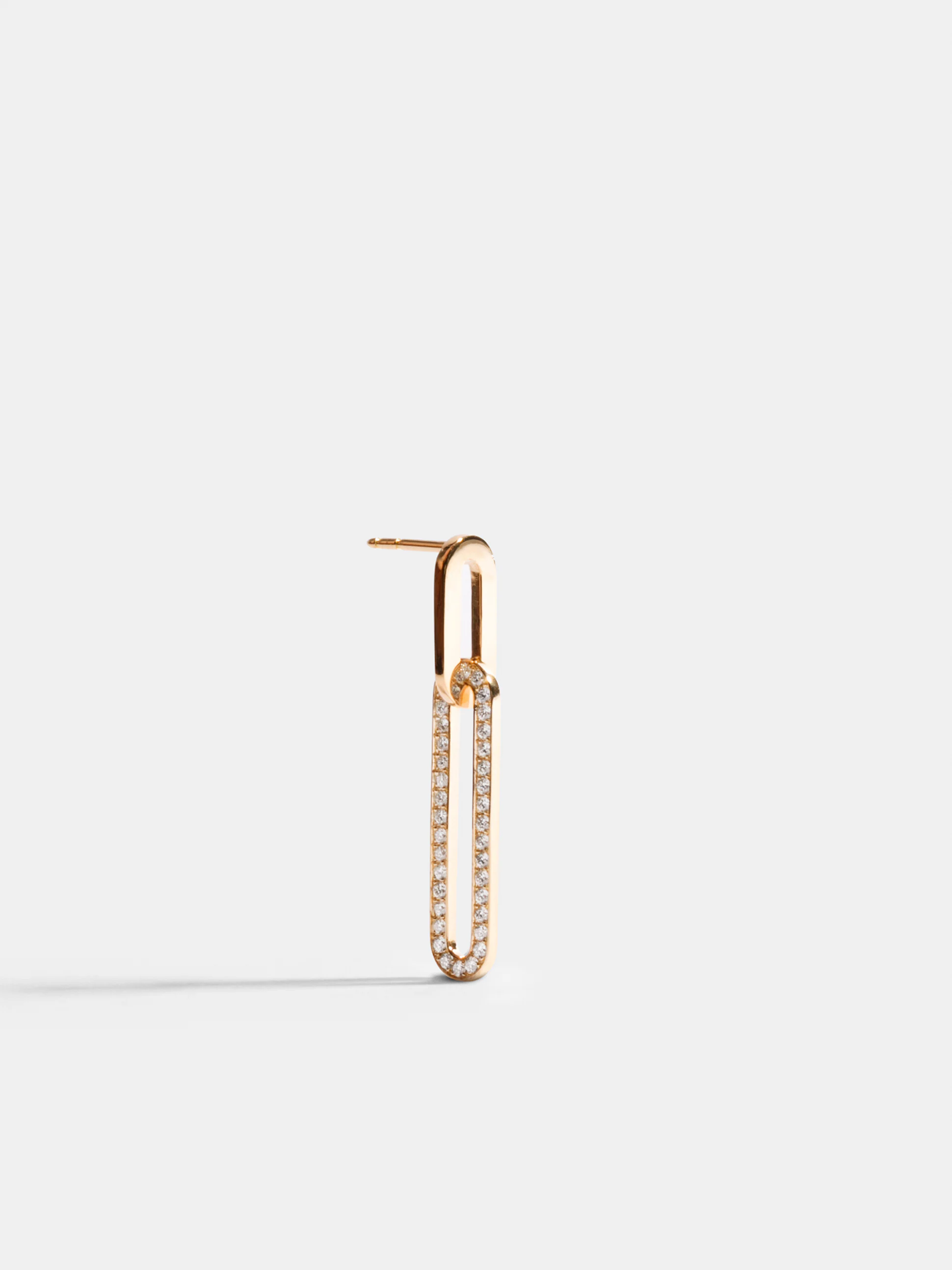 Boucle d'oreille mobile pavée Étreintes - Archives