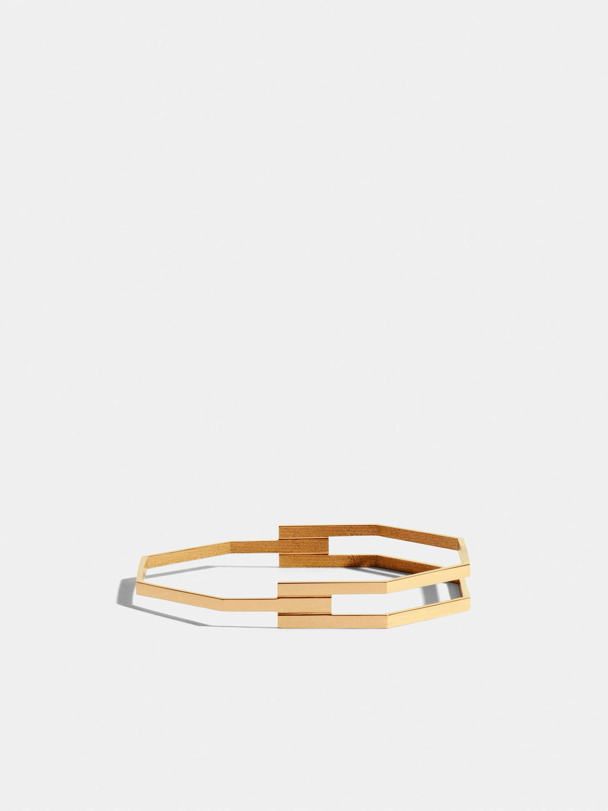 Octogone triple bangle in 18k Fairmined ethical yellow gold