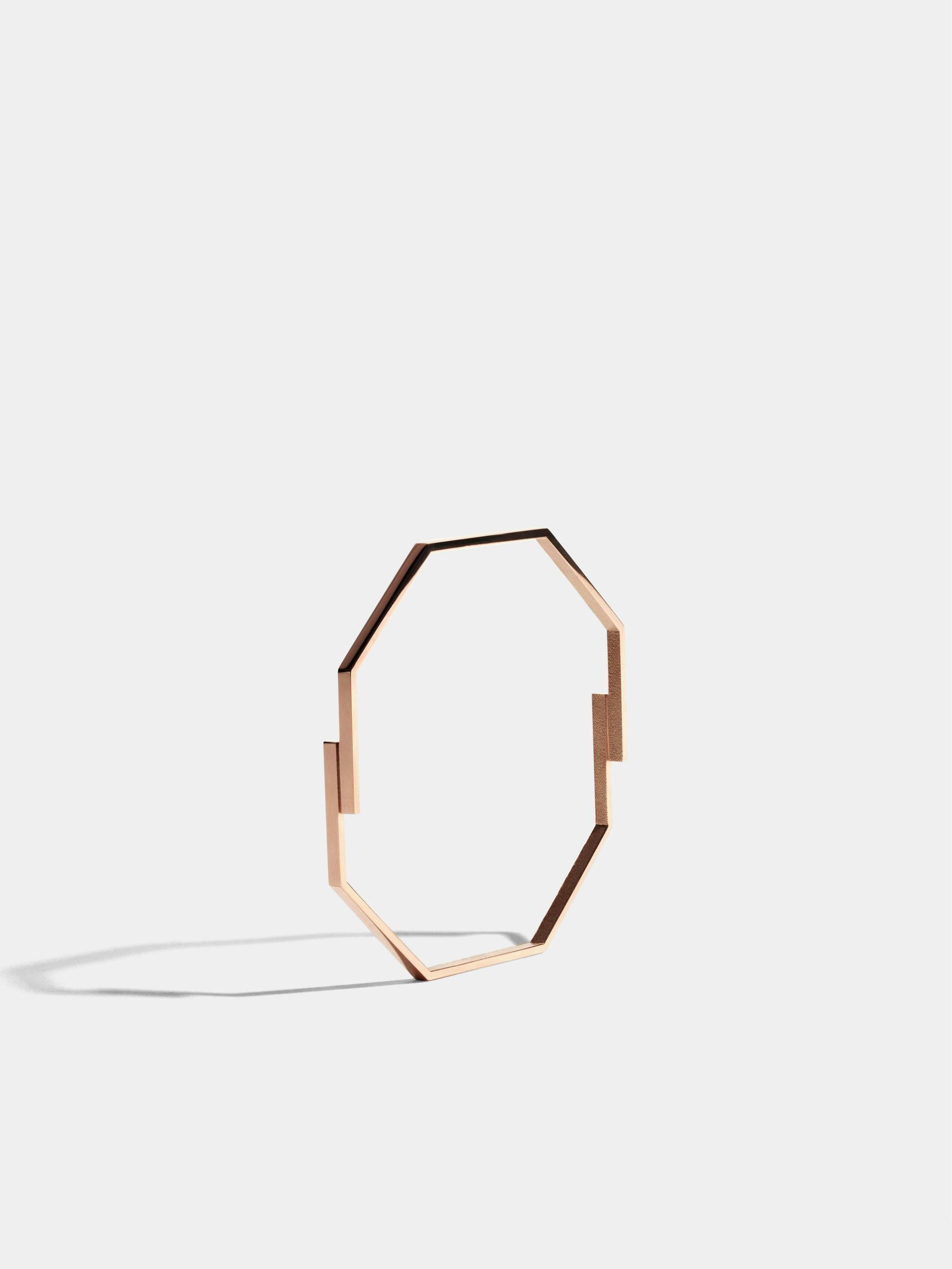 Octogone double bangle in 18k Fairmined ethical rose gold