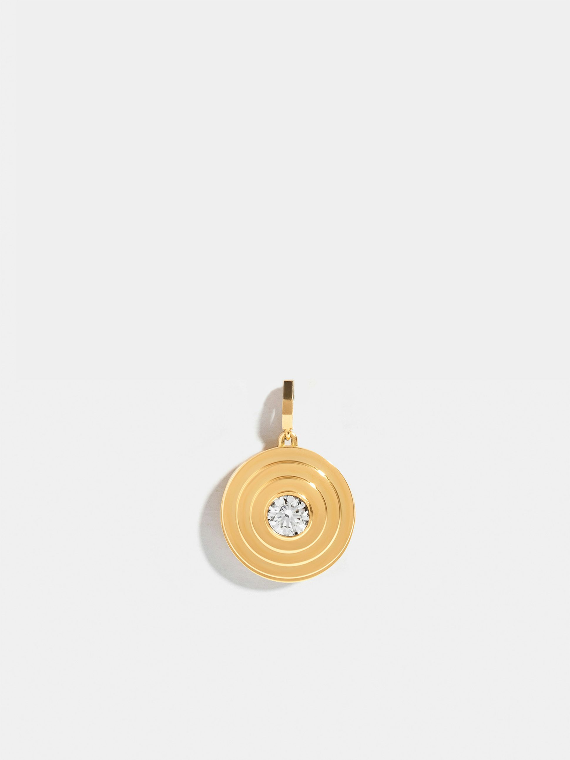Pendentif Via Rond - diamant rond 0,50ct en Or jaune éthique | JEM, joaillerie éthique française