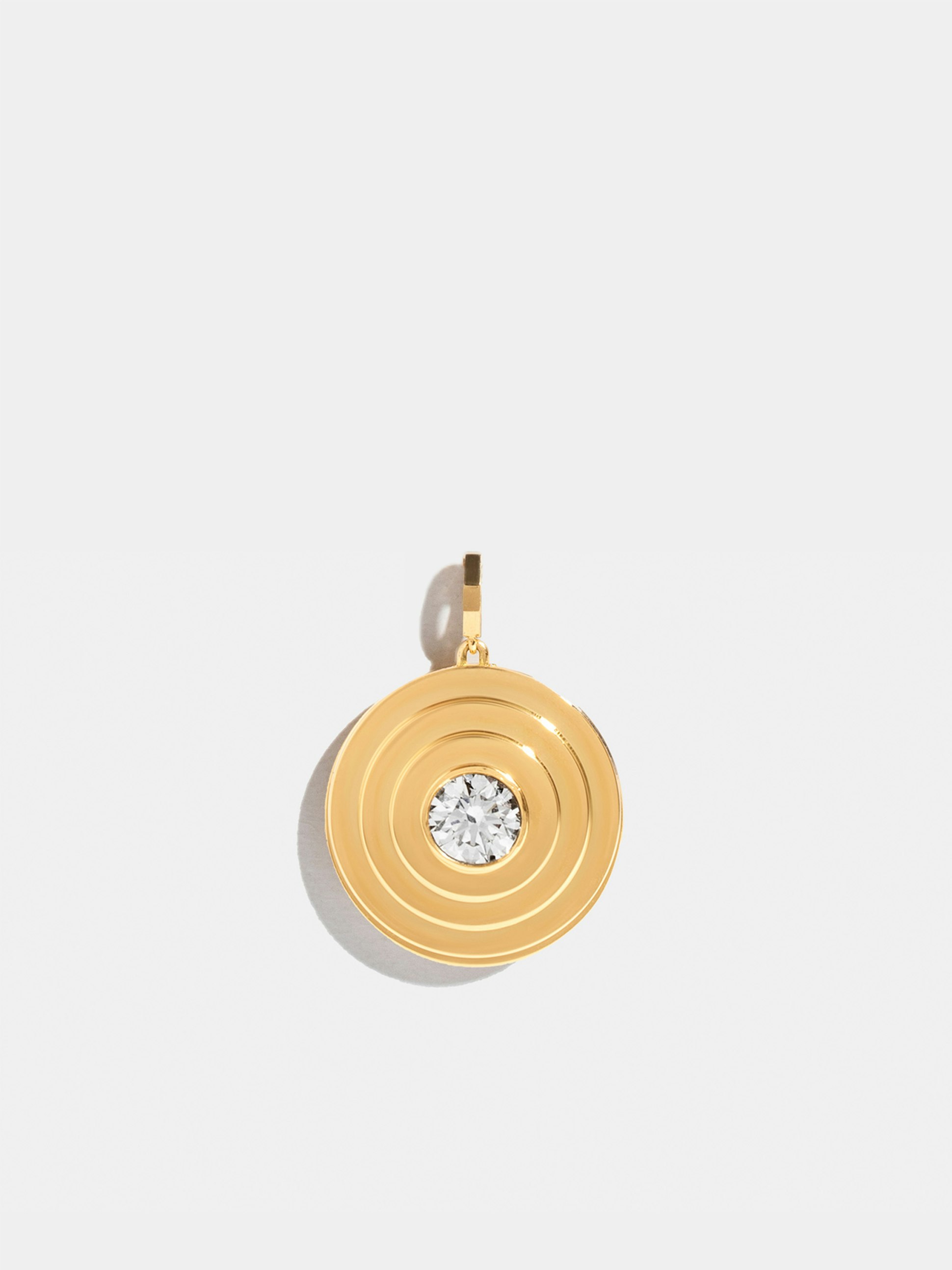 Pendentif Via Rond - diamant rond 1ct en Or jaune éthique | JEM, joaillerie éthique française