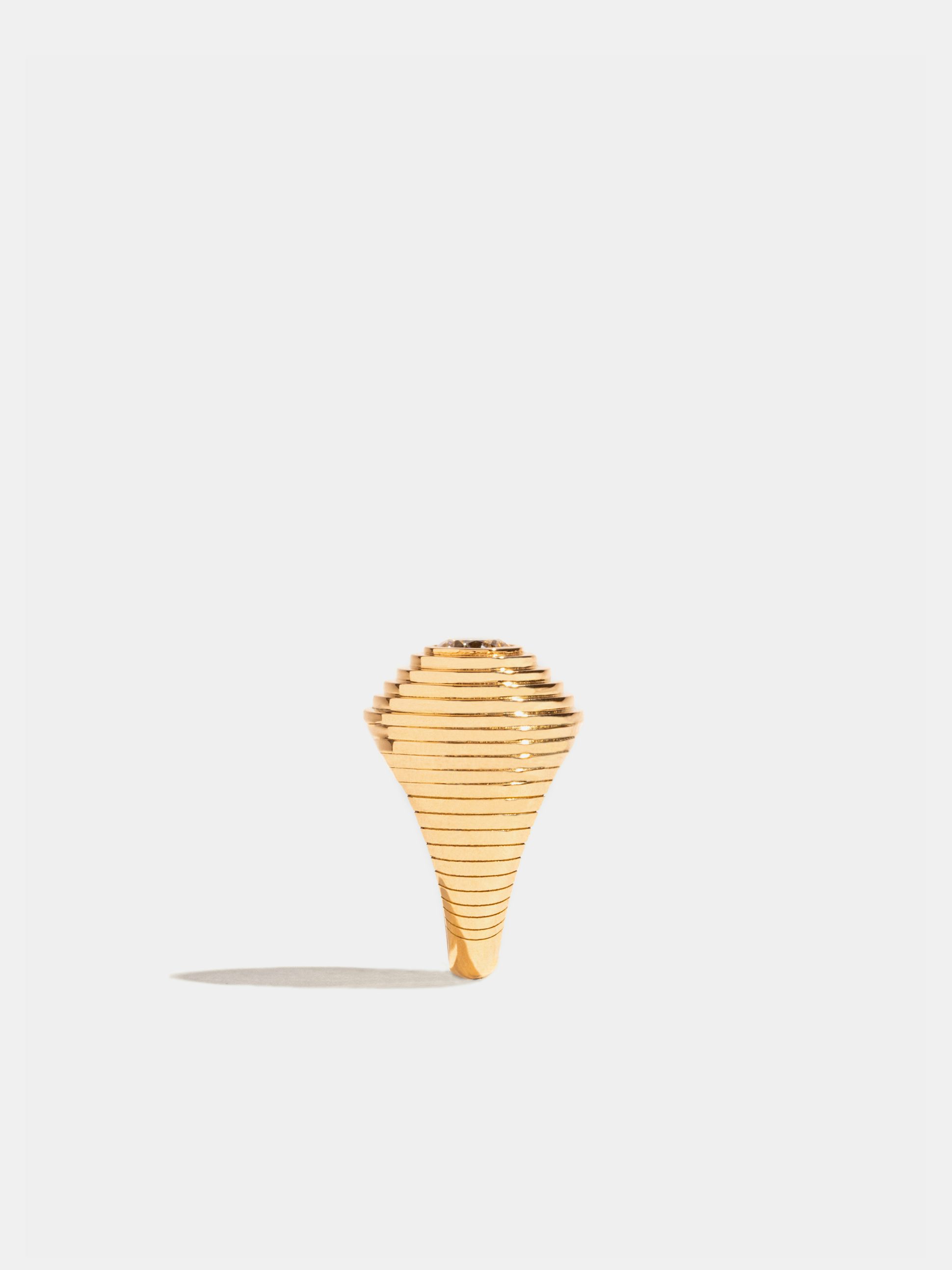 Solitaire Via - diamant rond 1ct - Or éthique 18 carats certifié Fairmined