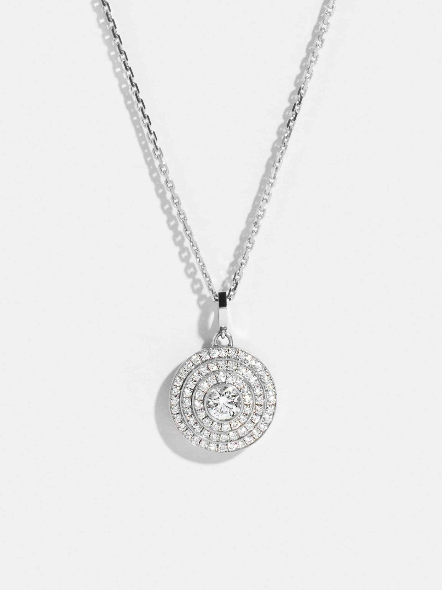 Collier Via Rond pavé - diamant rond 0,50ct en Or blanc éthique | JEM, joaillerie éthique française