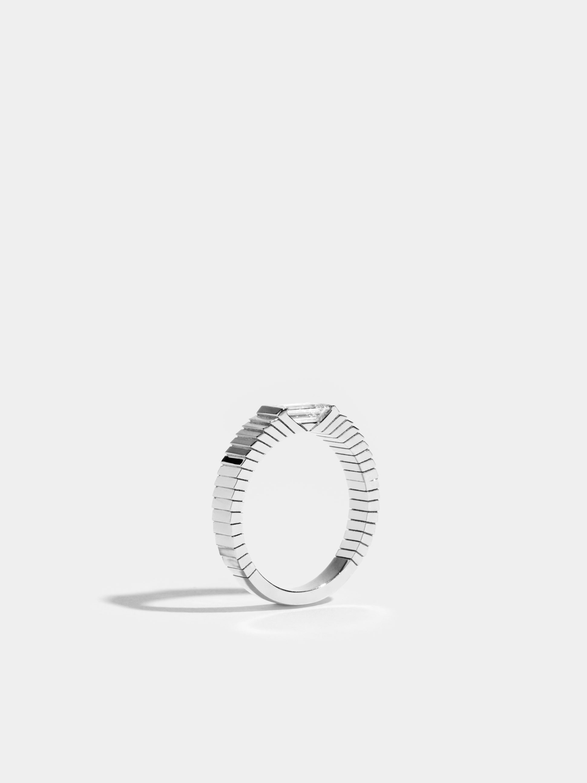 Bague Via diamant baguette fine