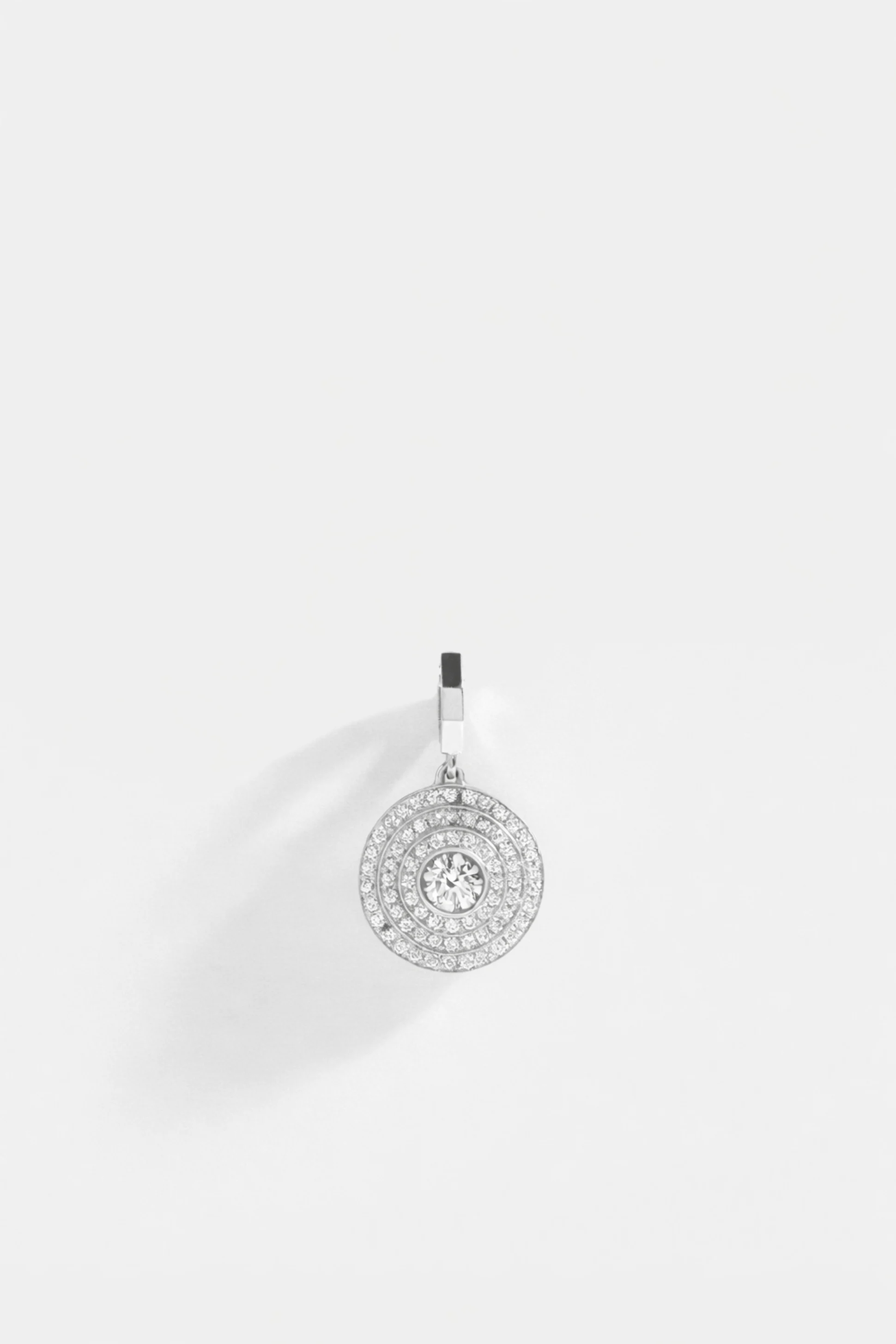 Pendentif Via halo petit modèle pavé 