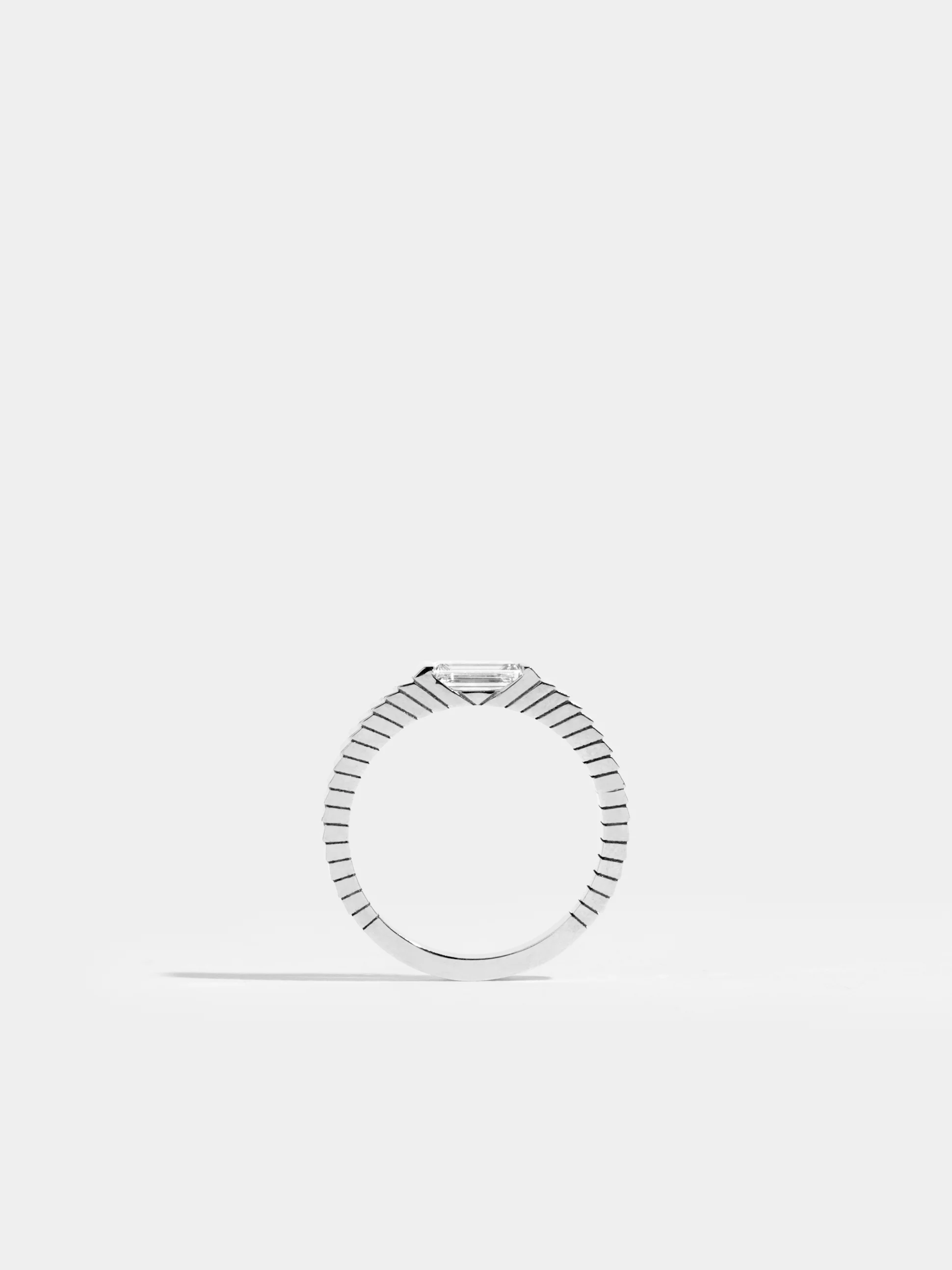 Bague Via diamant baguette fine