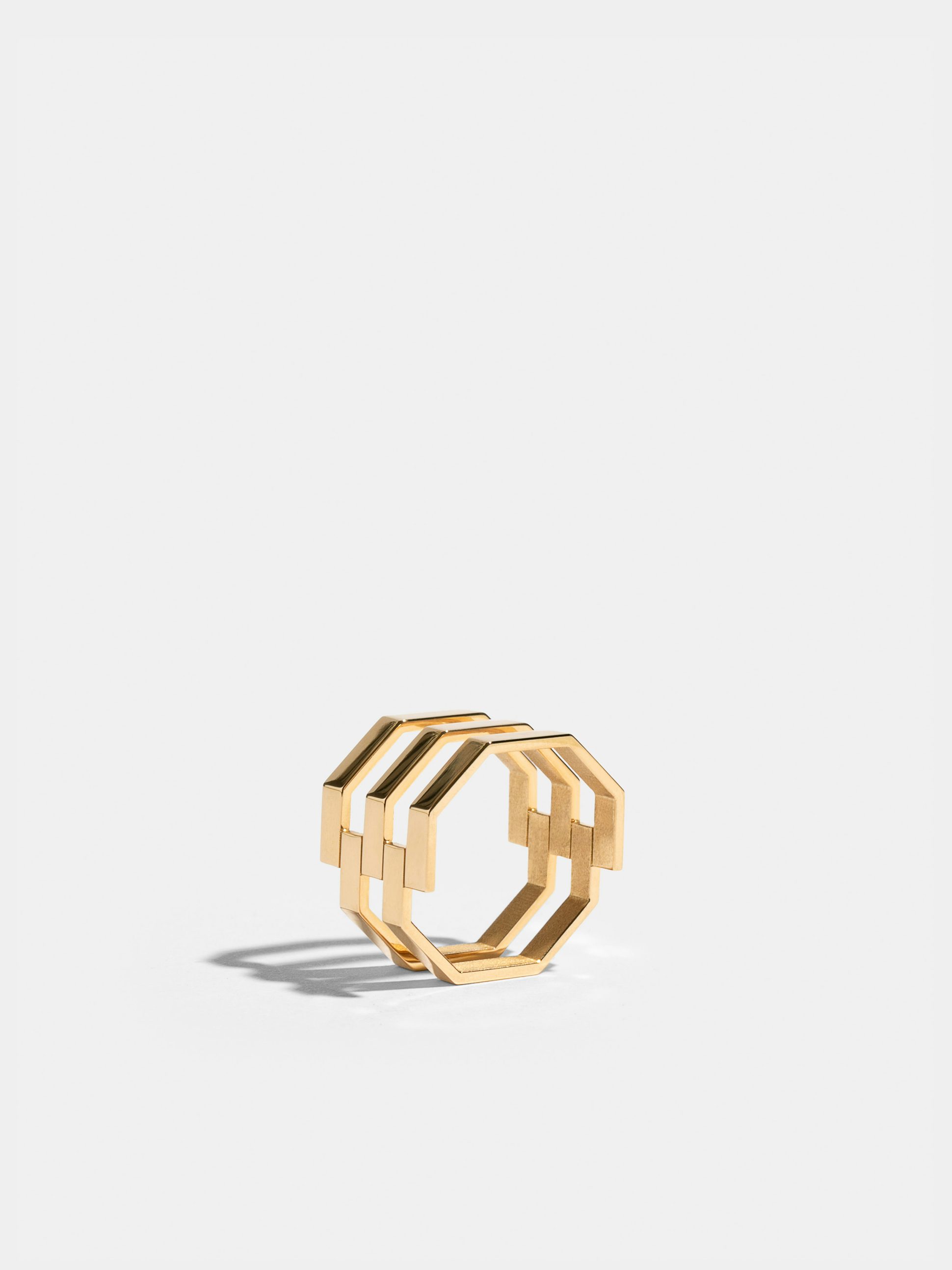 Octogone 5 ring in 18k Fairmined yellow ethical gold | JEM jewellery ethically minded