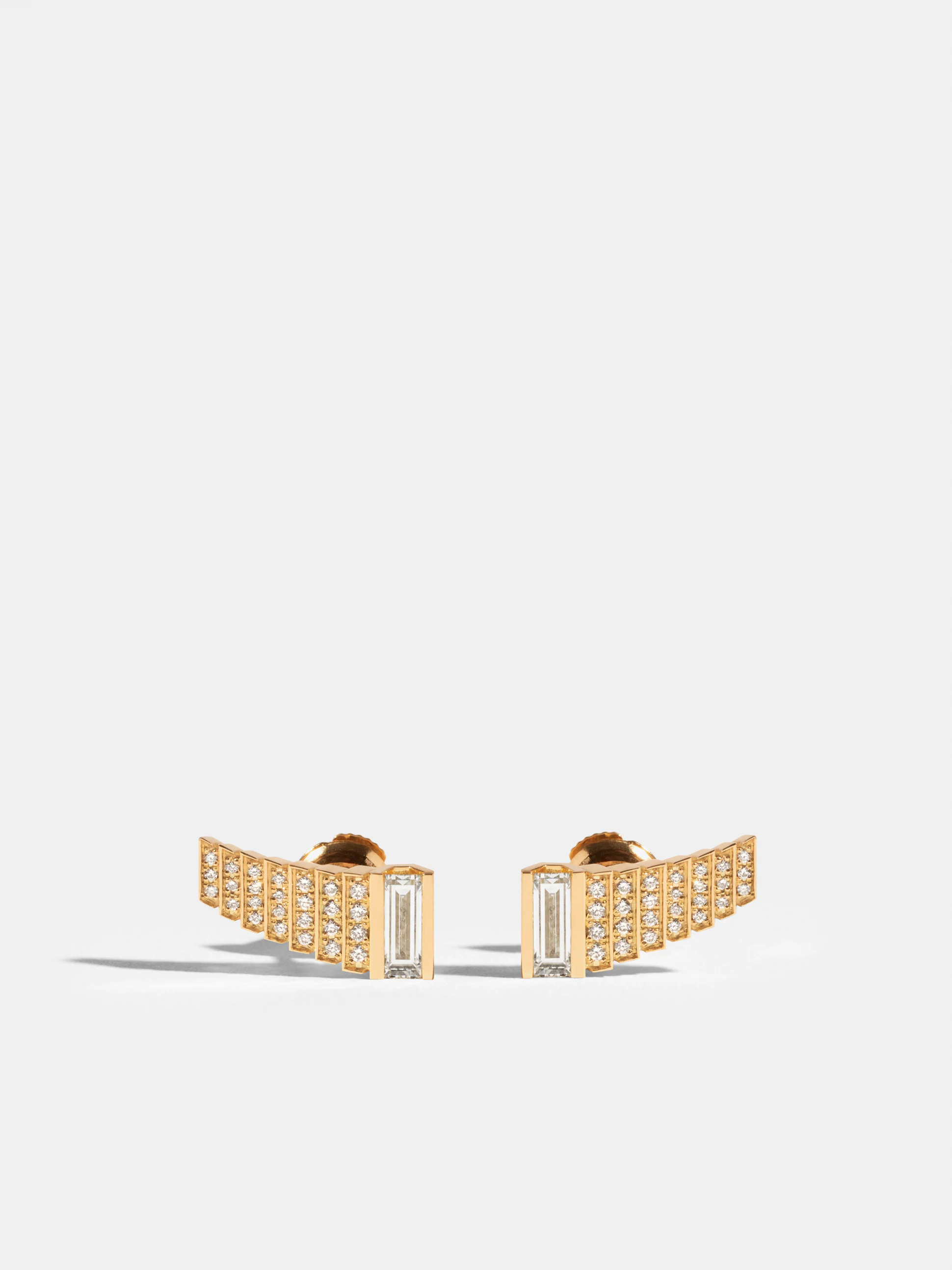 Via paved earrings
