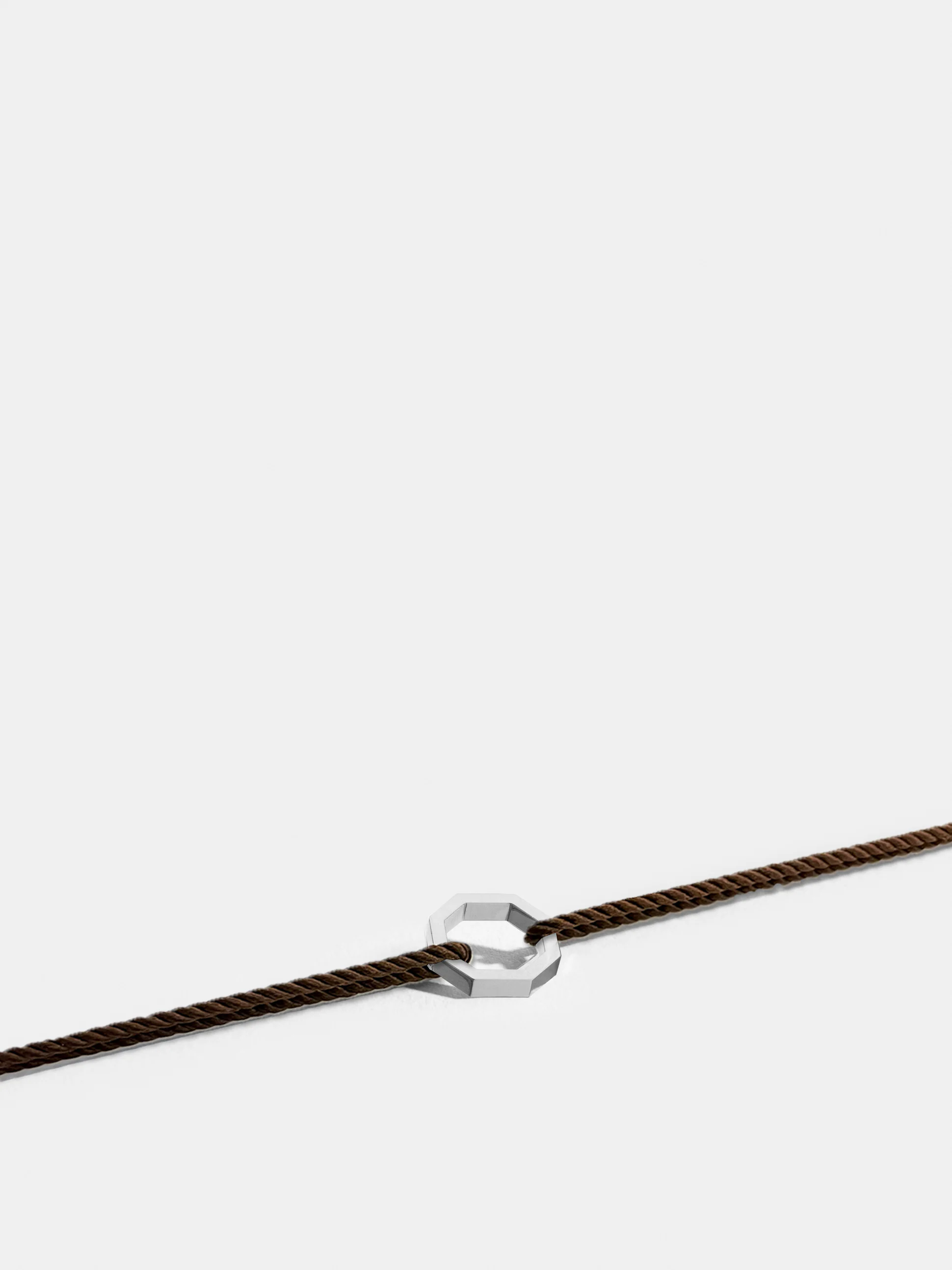 Bracelet Octogone 14 sur cordon torsadé
