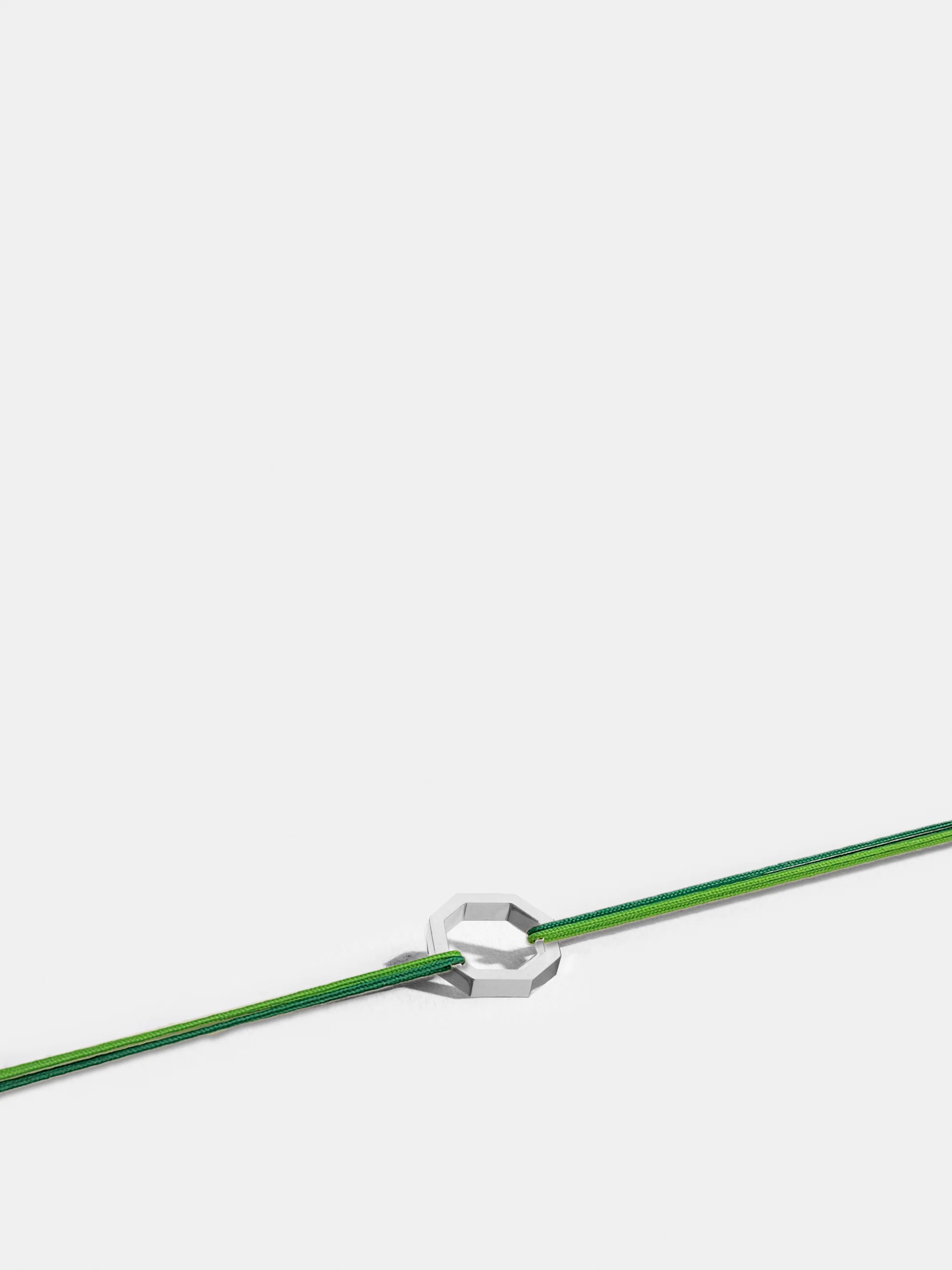 Bracelet Octogone 14 sur cordon bicolore