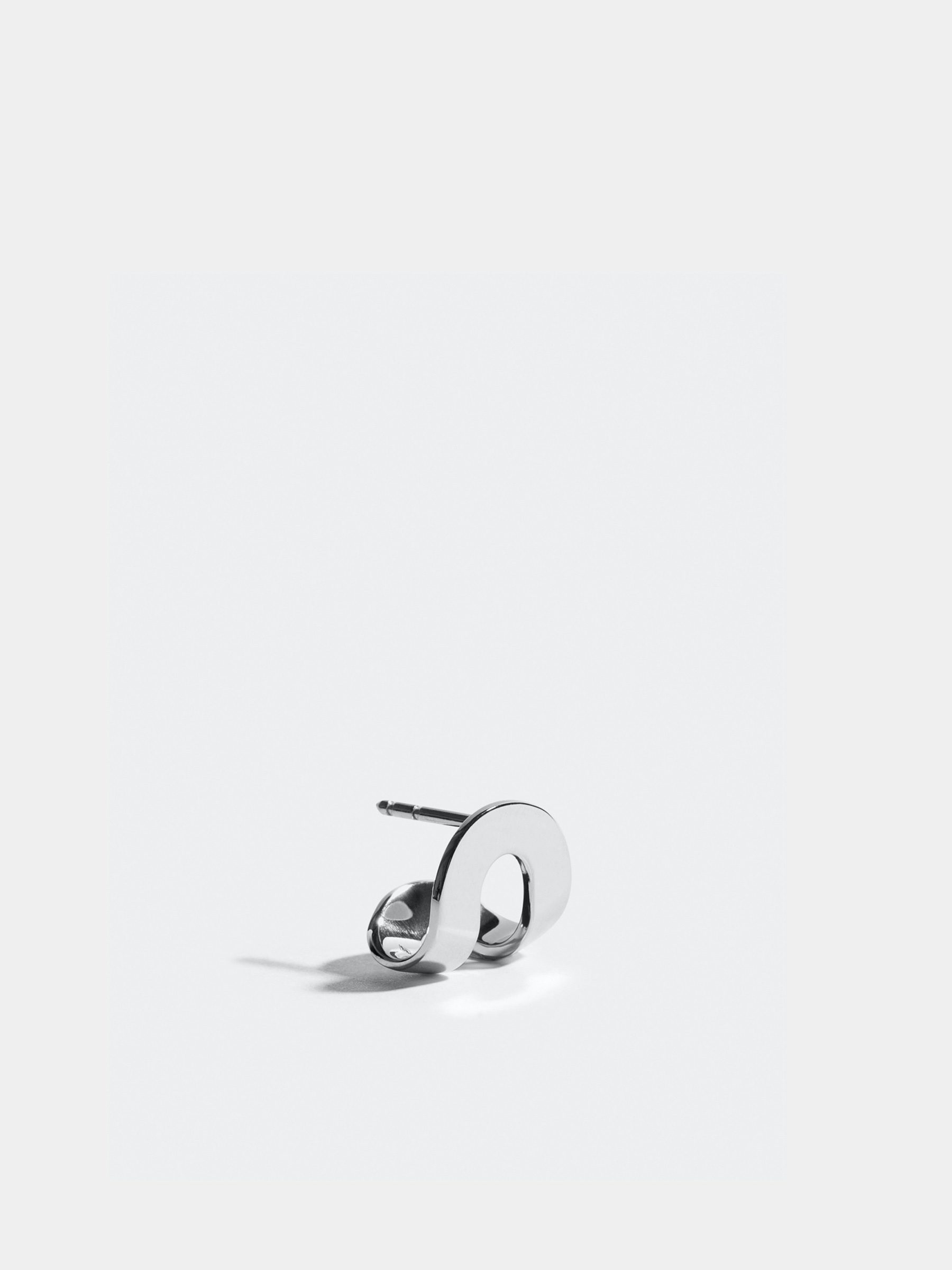 Boucle d'oreille Étreintes en Or blanc éthique 18 carats certifié Fairmined