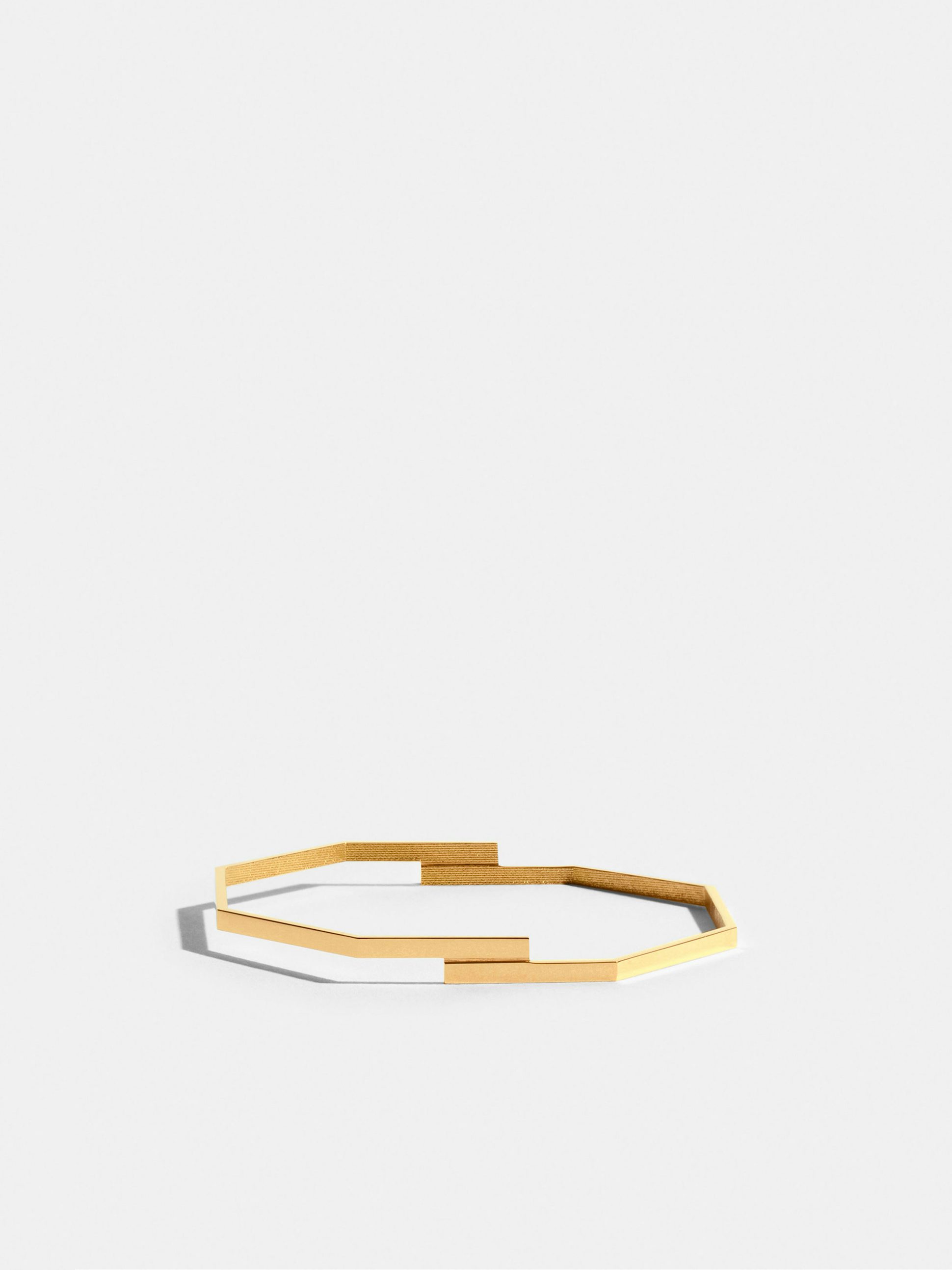 Bangle Octogone double en Or jaune éthique 18 carats certifié Fairmined