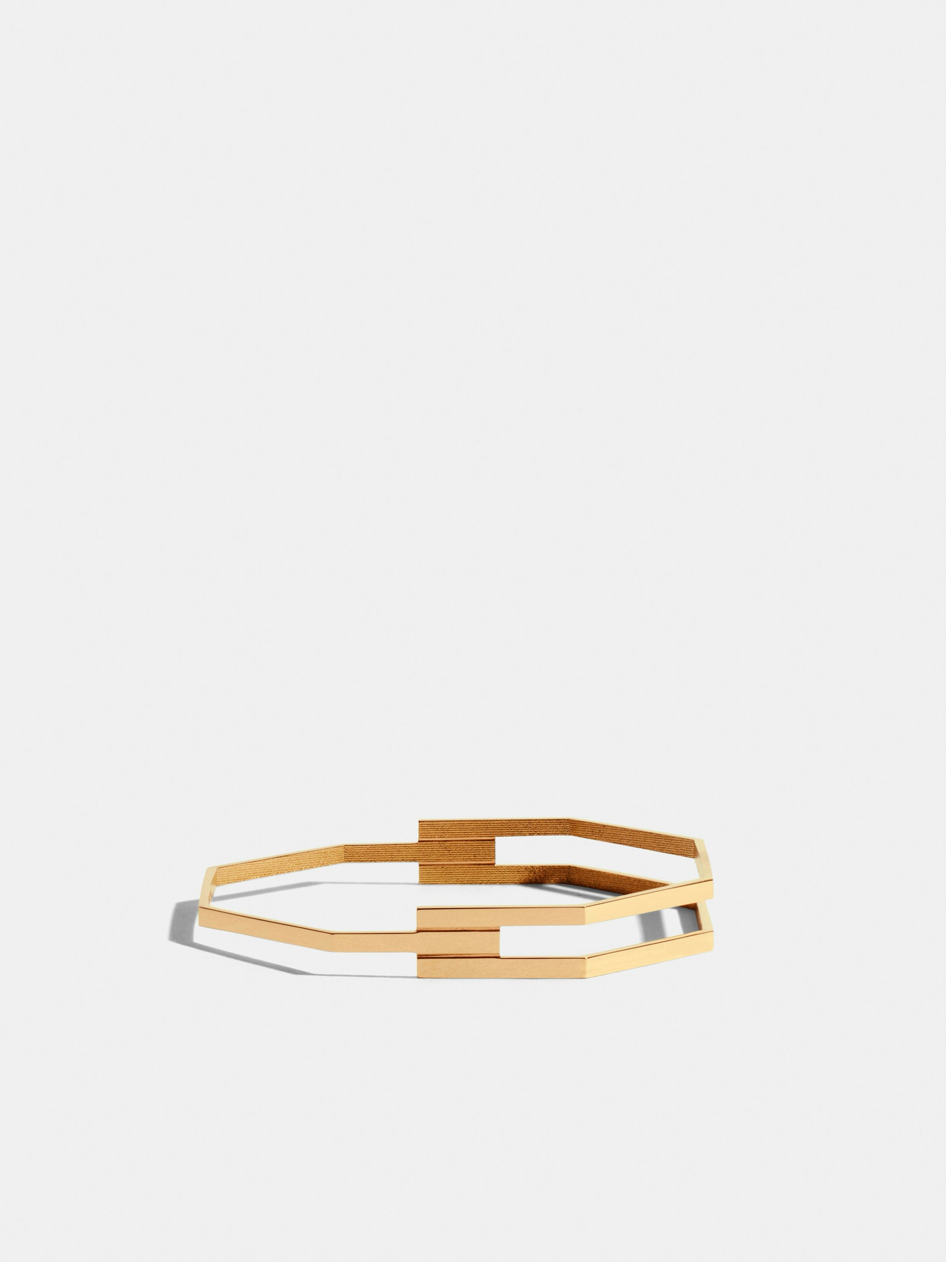 Octogone triple bangle in 18k Fairmined ethical yellow gold