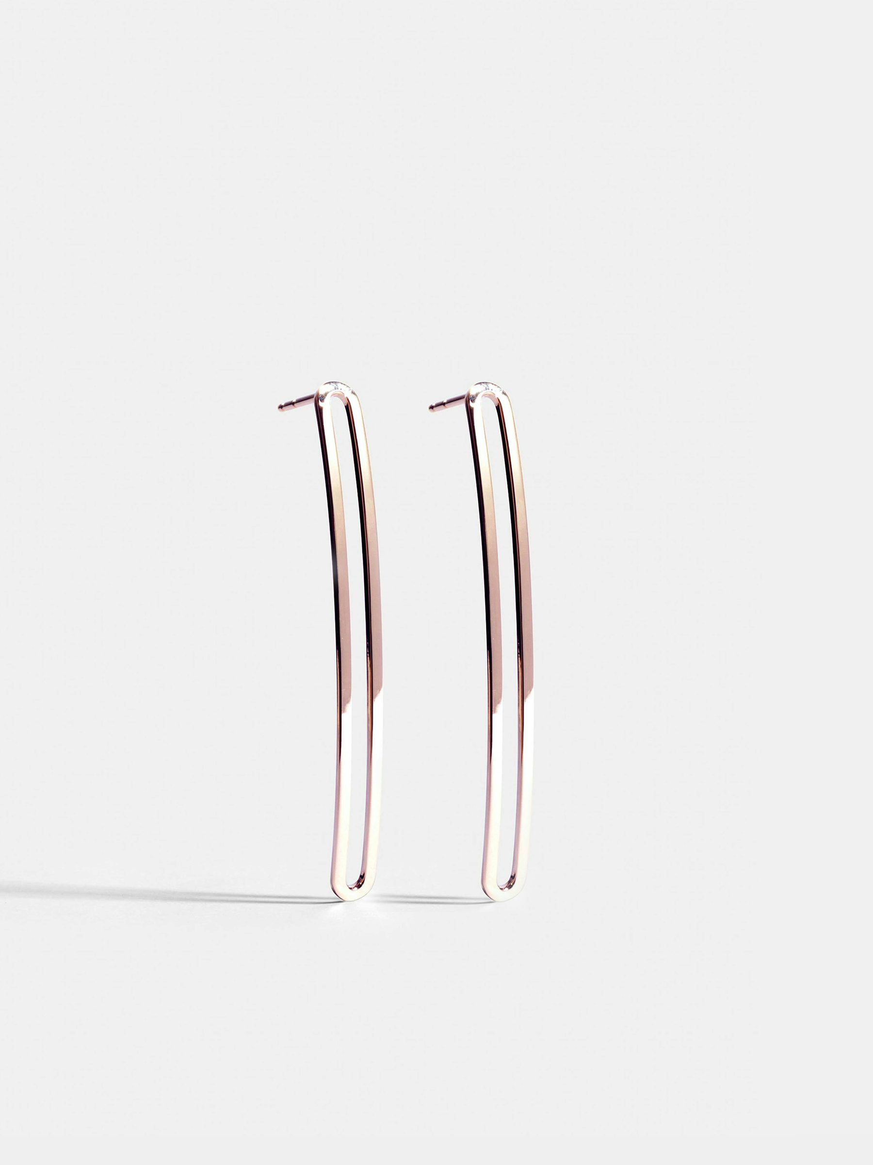 Boucles d'oreille Étreintes en Or rose éthique 18 carats certifié Fairmined