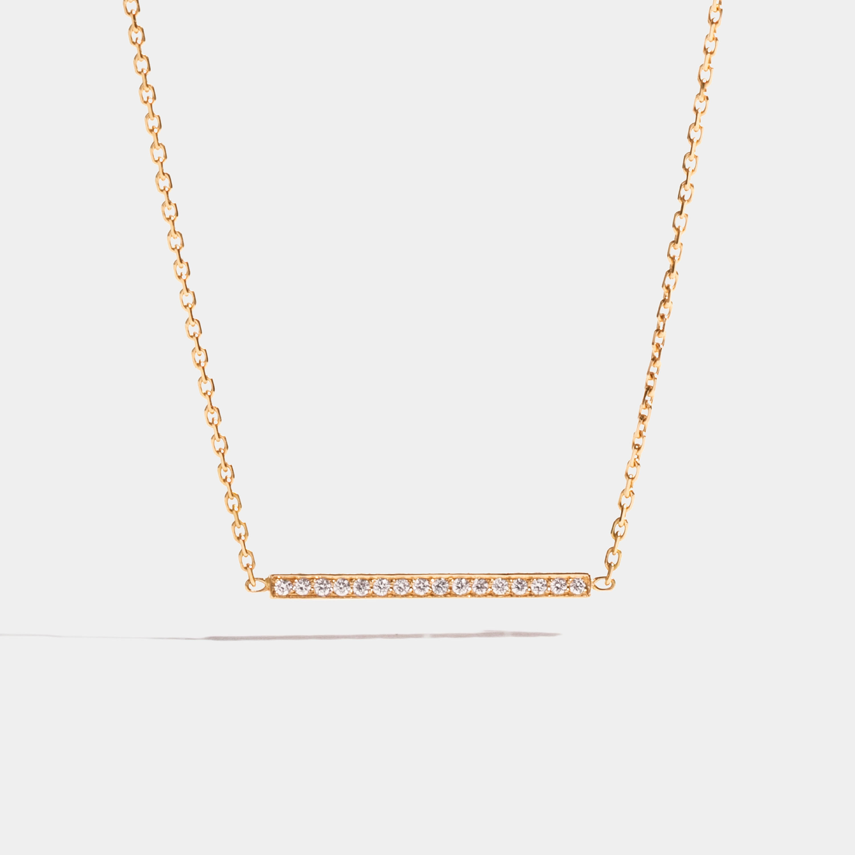 ANAGRAM GREEN GOLD NECKLACE