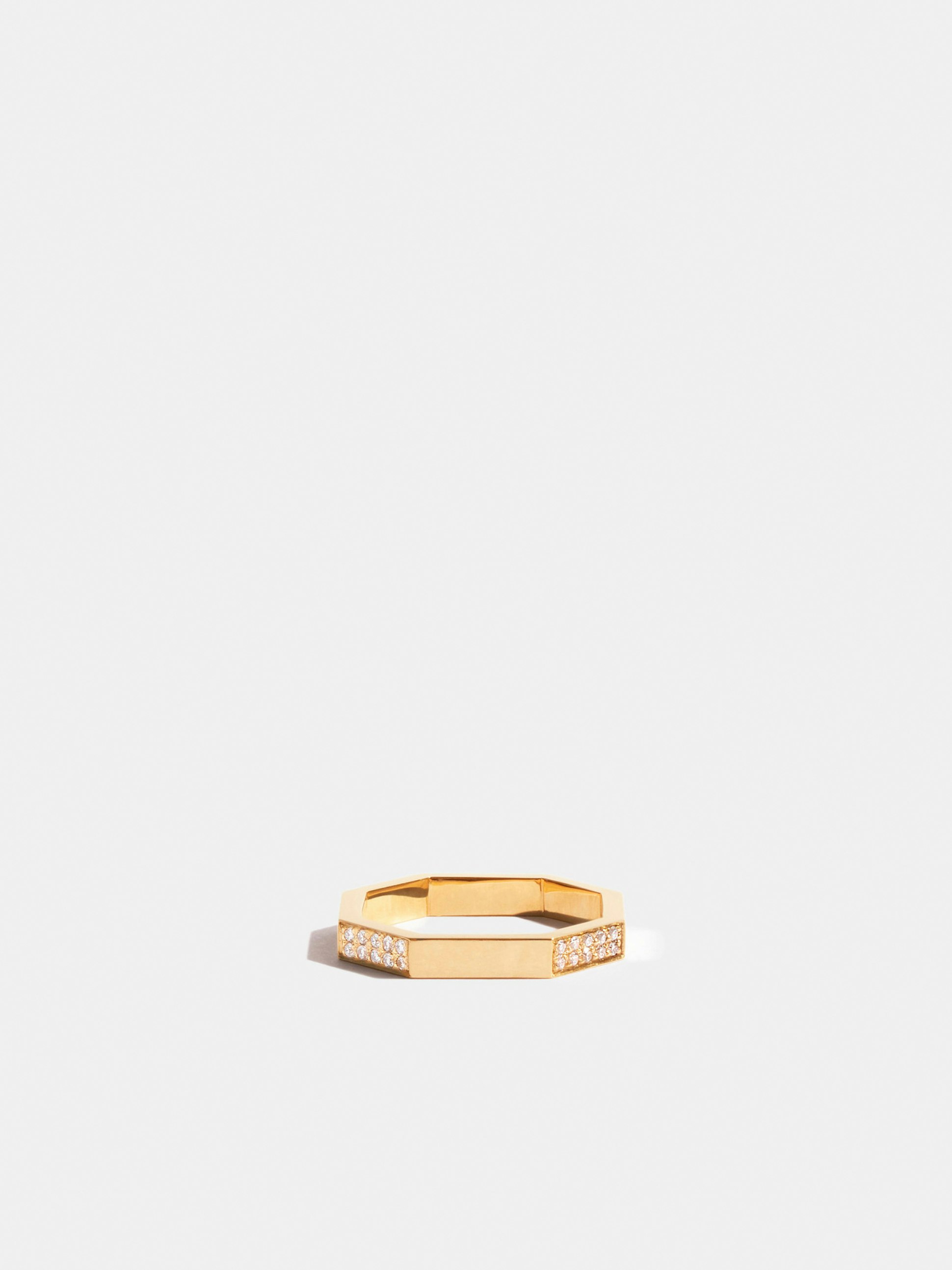 Octogone simple paved ring 02