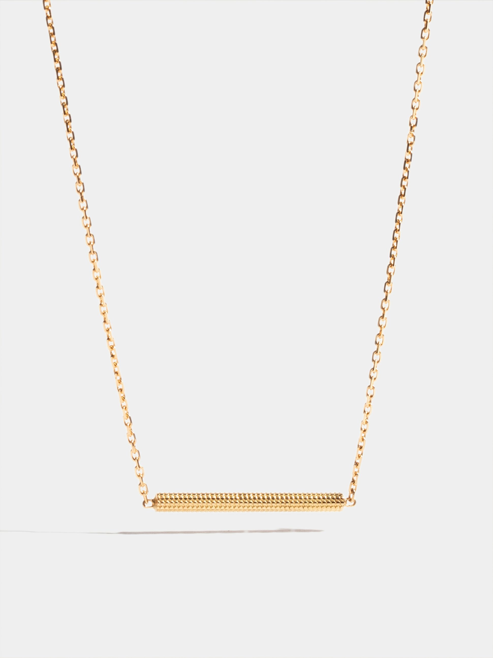 Anagramme "millegrains" necklace in 18k Fairmined ethical yellow gold, on 42cm chain
