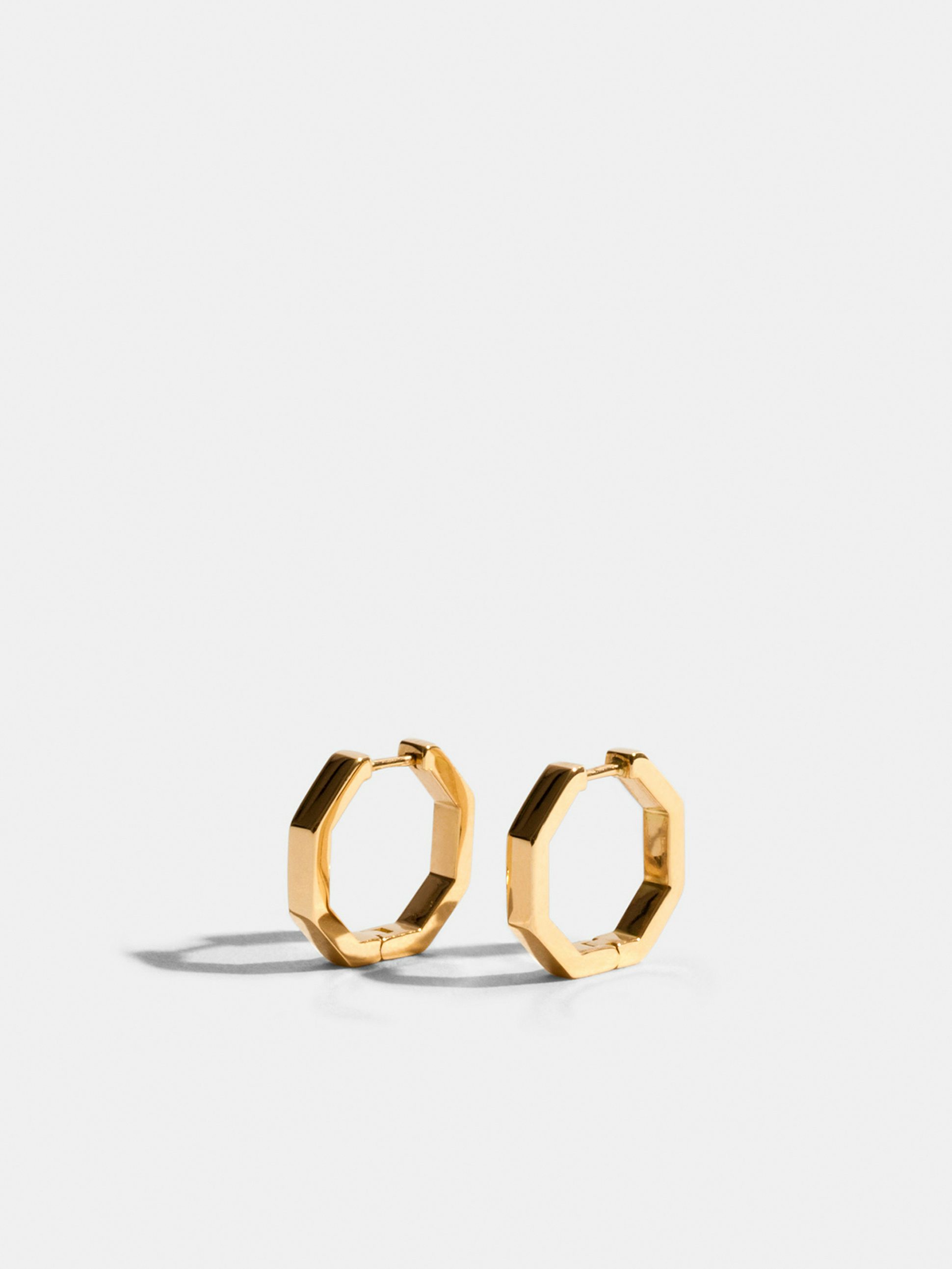 Boucles Octogone 13 en Or jaune éthique 18 carats certifié Fairmined