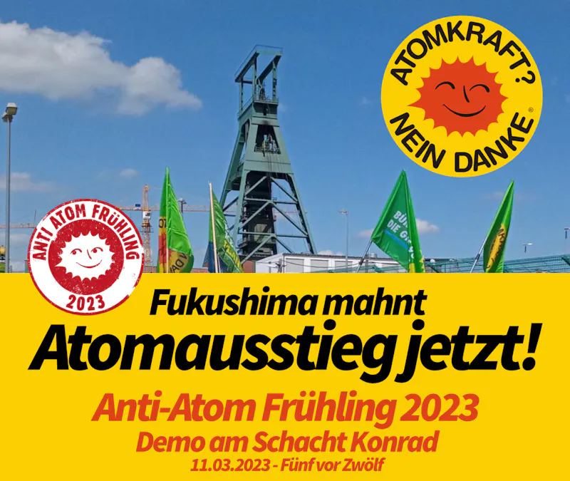 12. Jahrestag der Reaktorkatastrophe in Fukushima - Demo am Schacht Konrad
